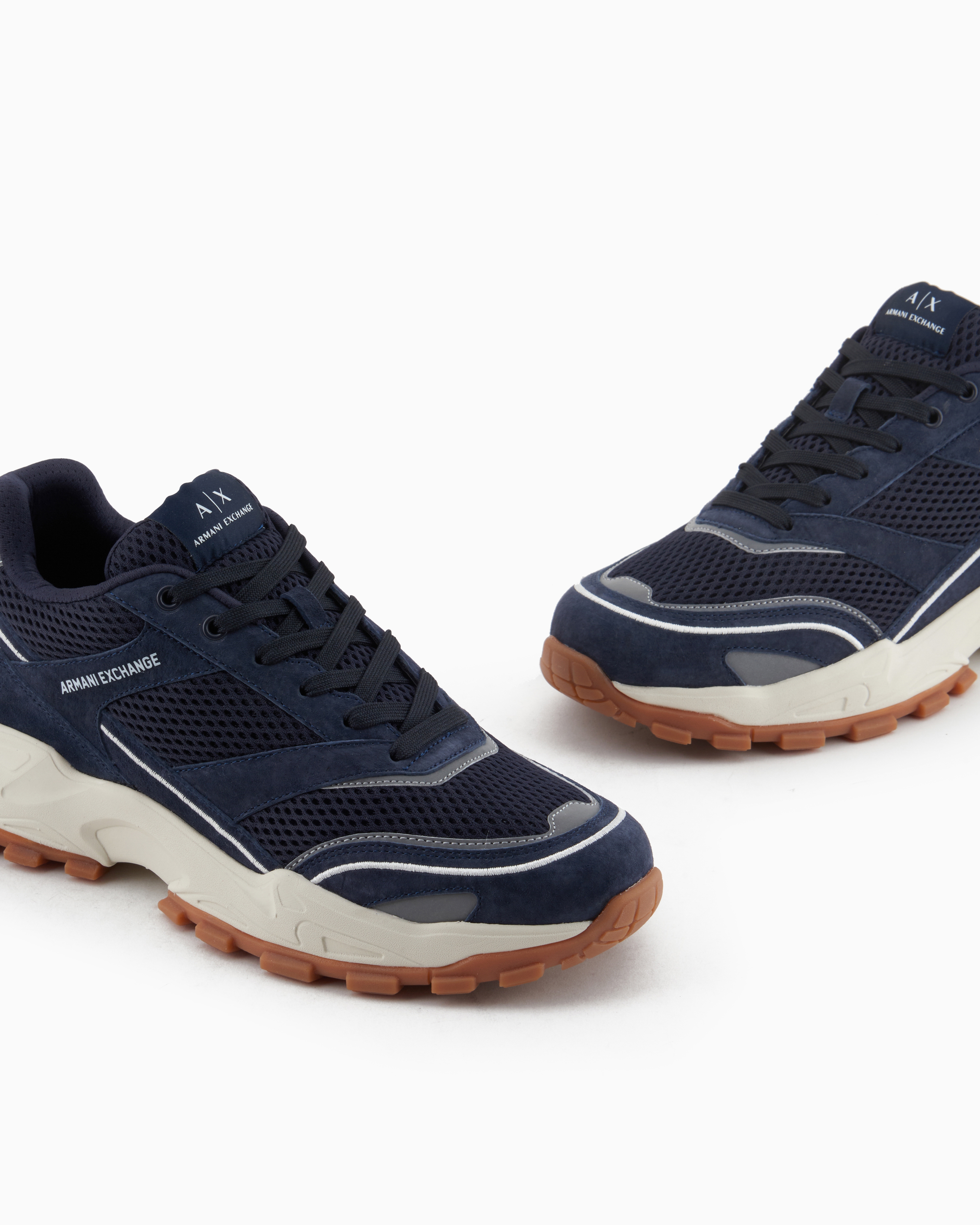 Armani Exchange Sneakers In Navy Blue