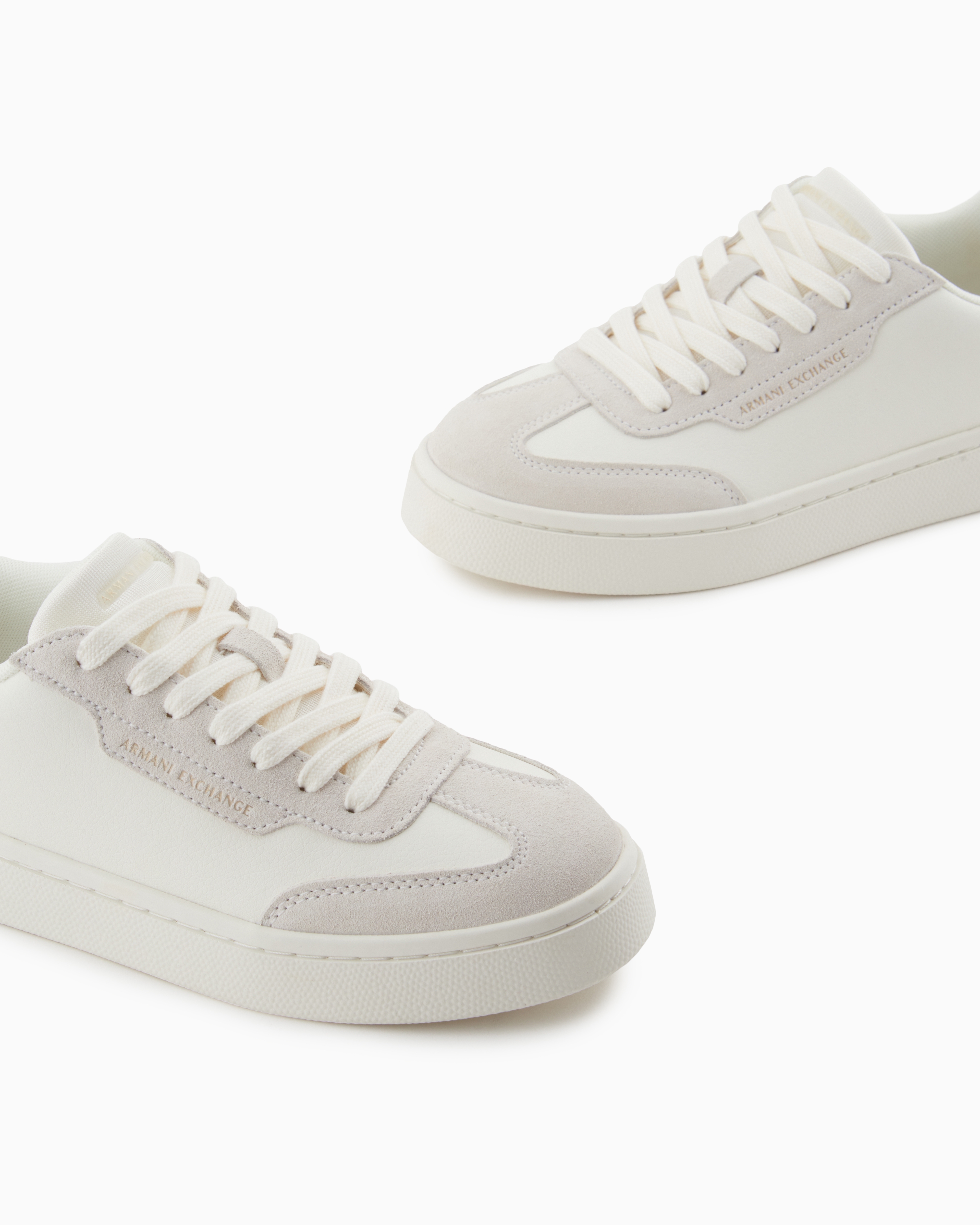 Armani Exchange - Sneakers with contrasting detail on the back, Woman, White, Size: