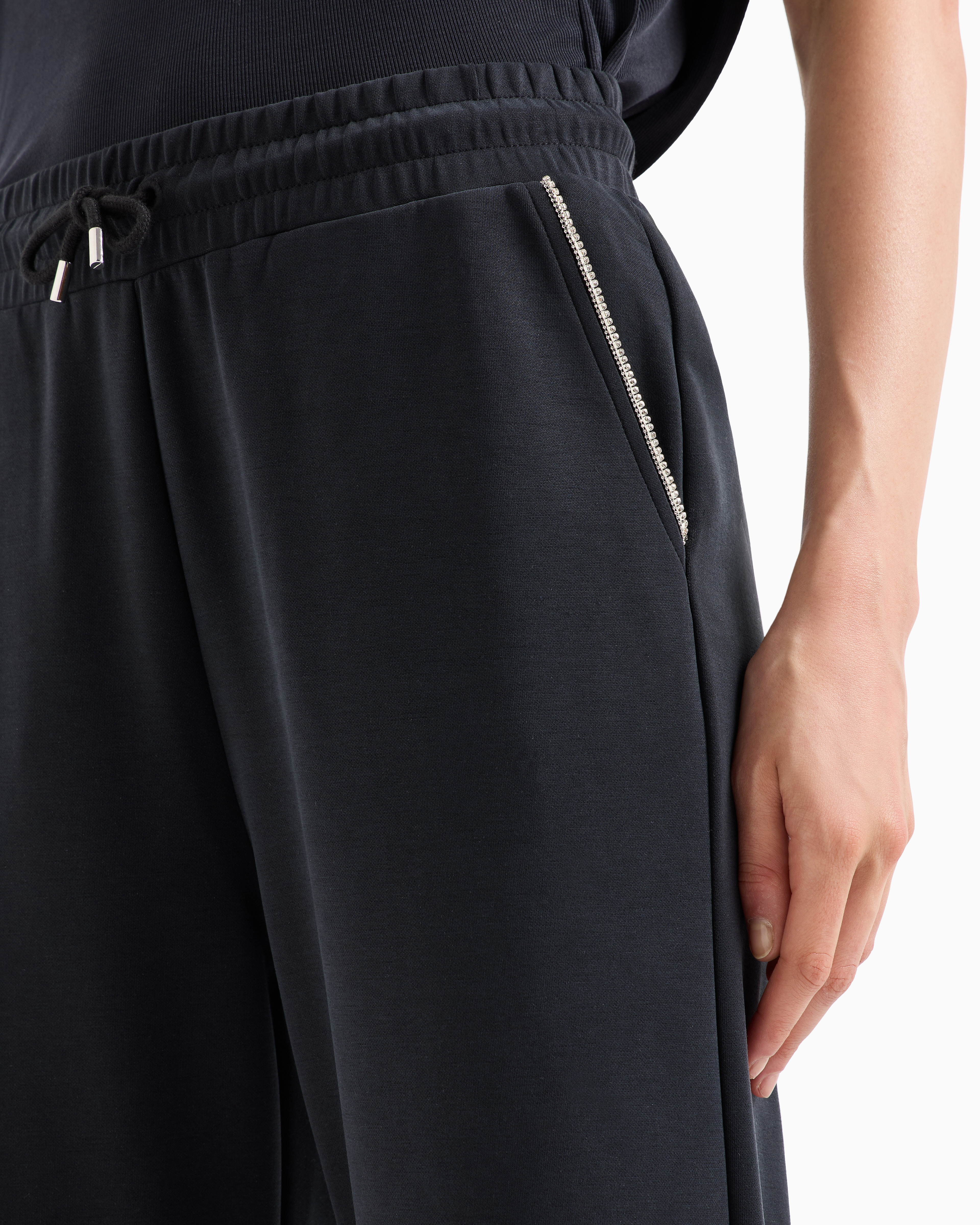 Ea7 Precious Stretch-modal-blend Joggers In Black