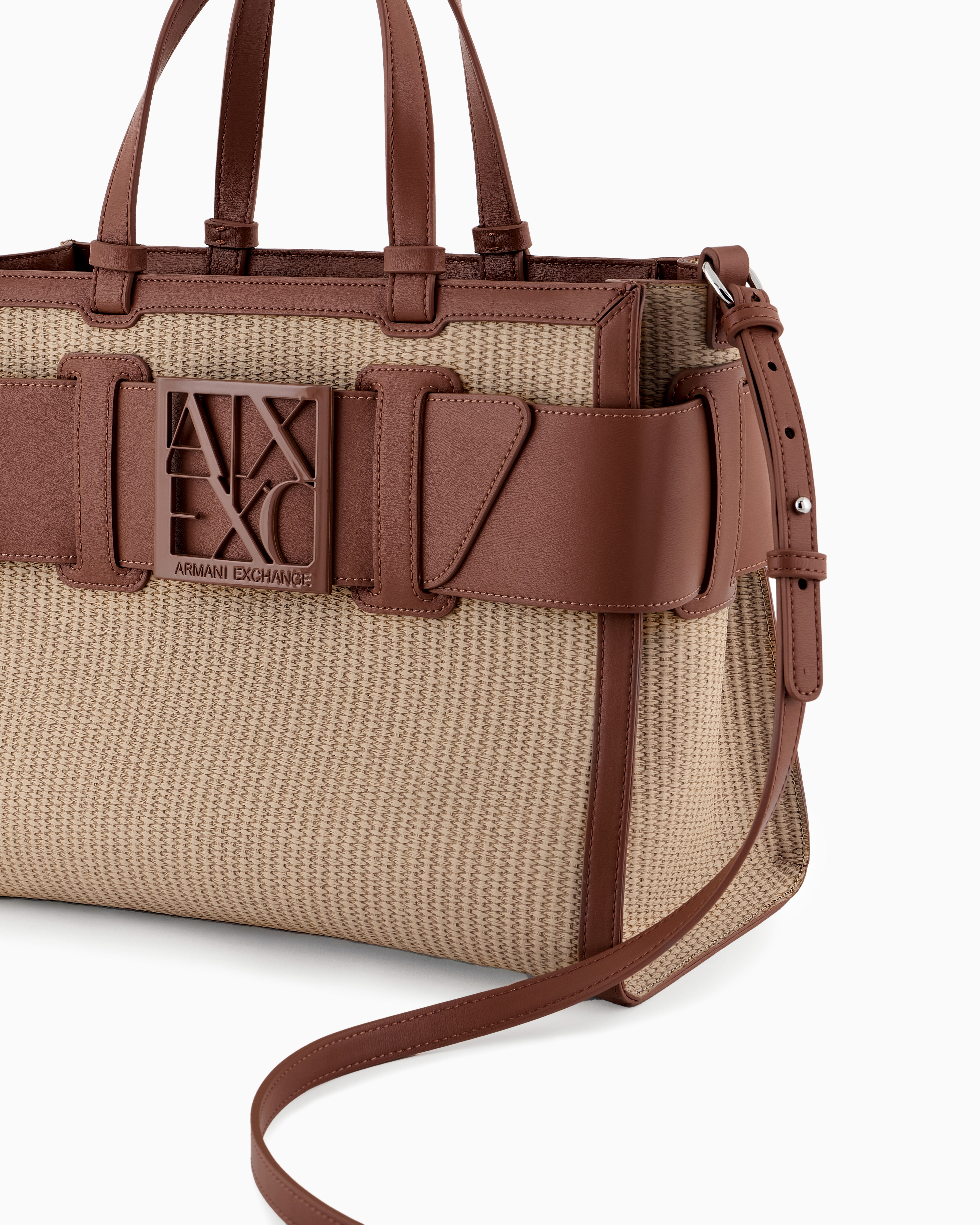 Armani Exchange Shoppers In Brown