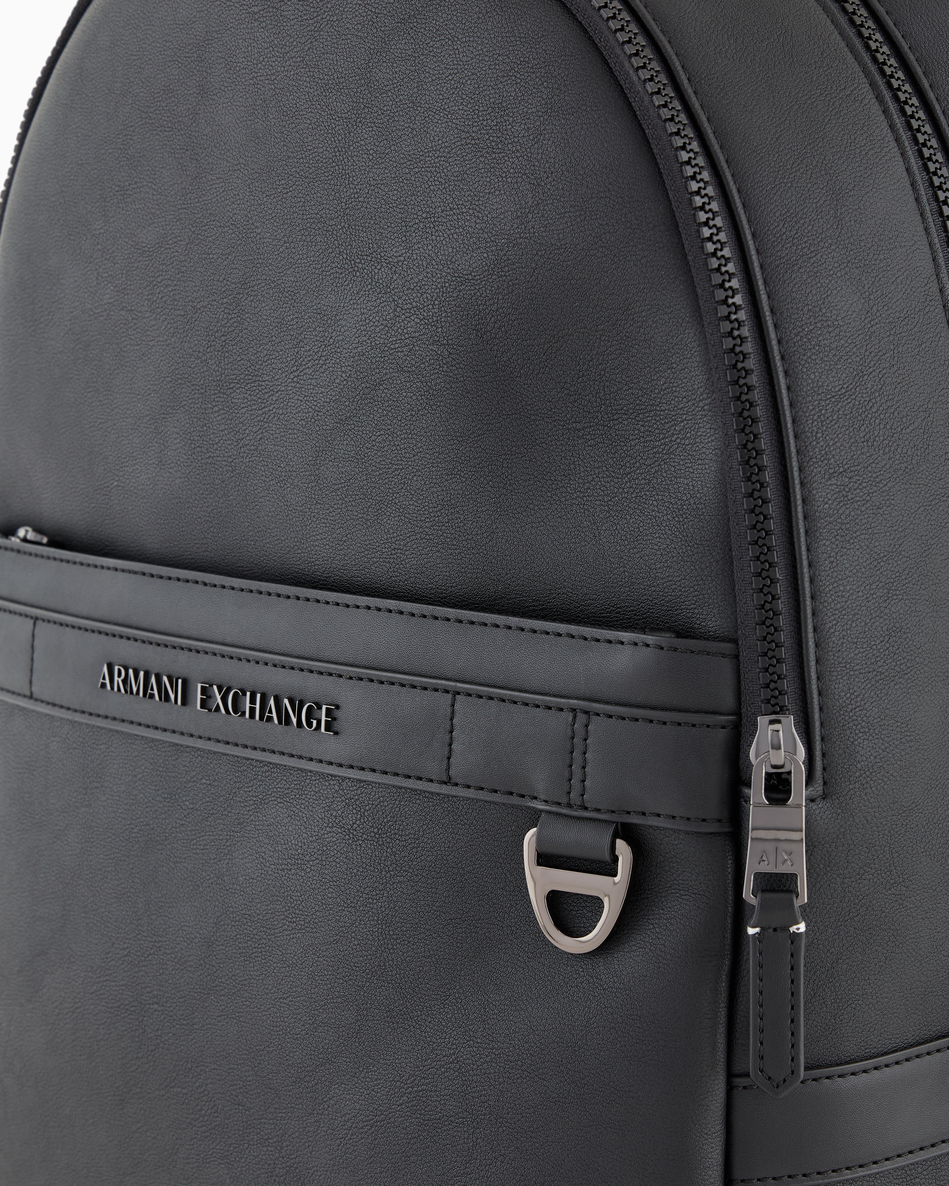 Armani Exchange - Backpack with external pocket with small hook, Man, Black, Size: TU