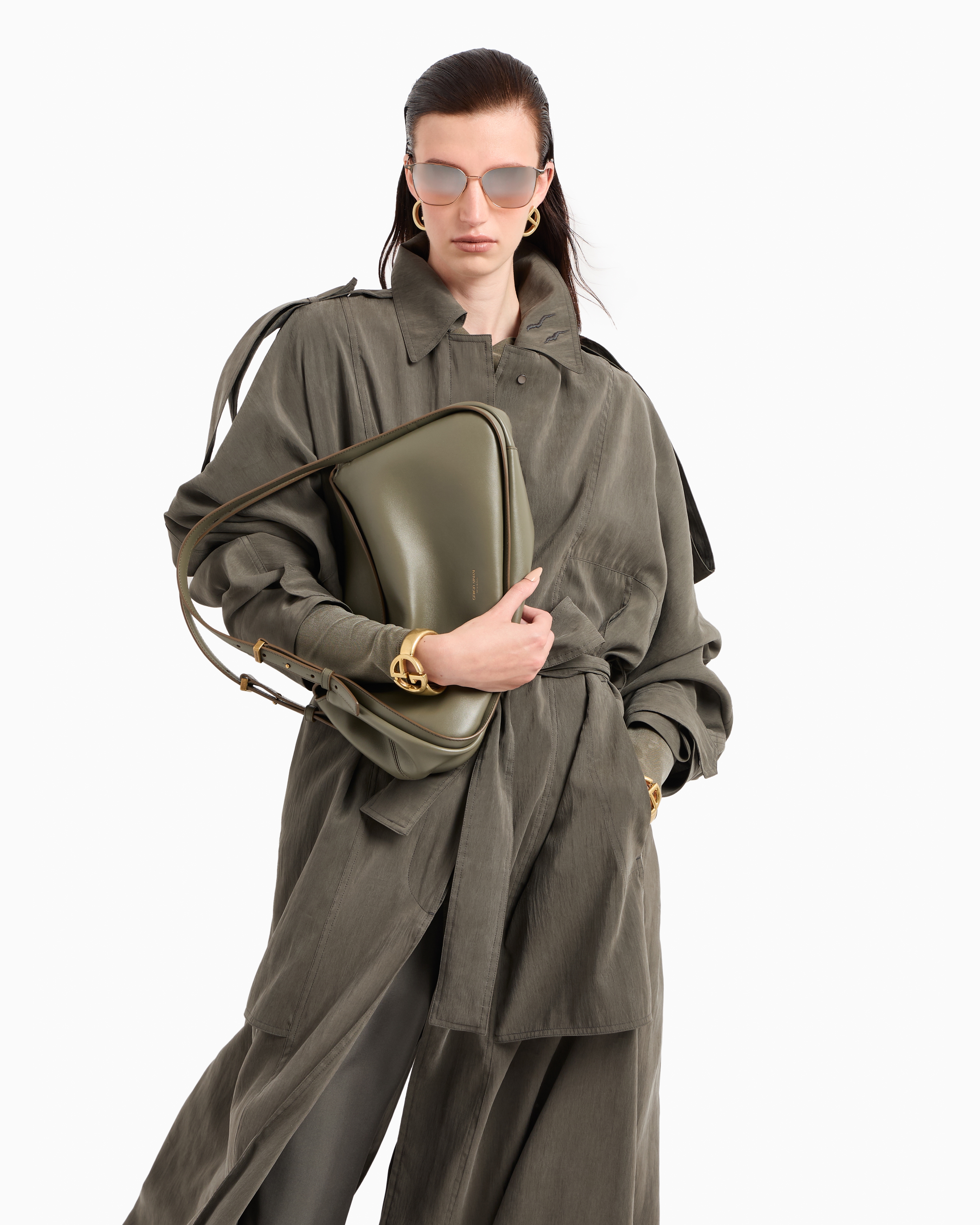 【関税込み】Giorgio Armani ベージュ ジップセーター セーター キュプラジャージー | Giorgio Armani