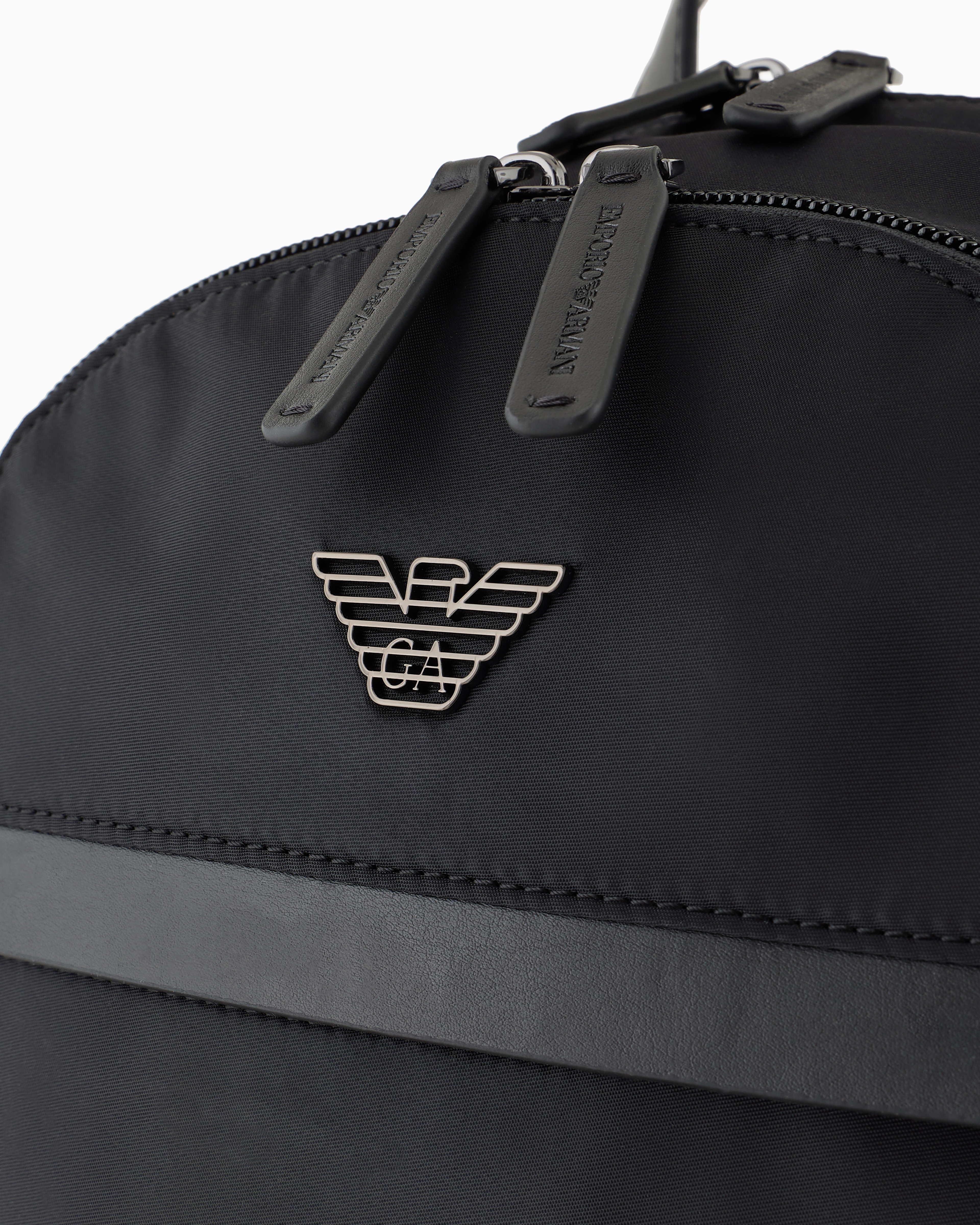 Emporio Armani Men's Asv Recycled Nylon Backpack In Black