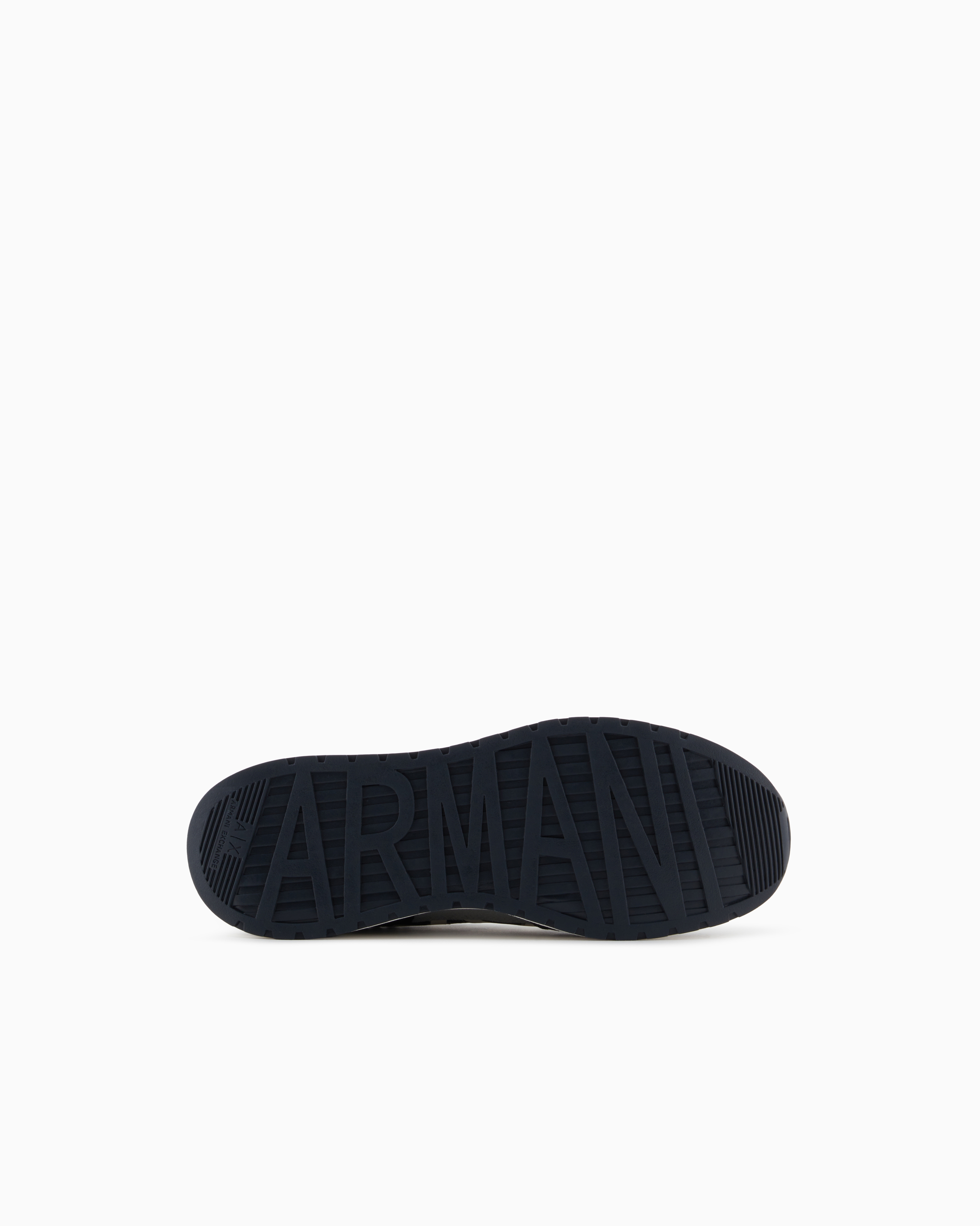 Armani Exchange Multi-material Sneakers In Navy Blue