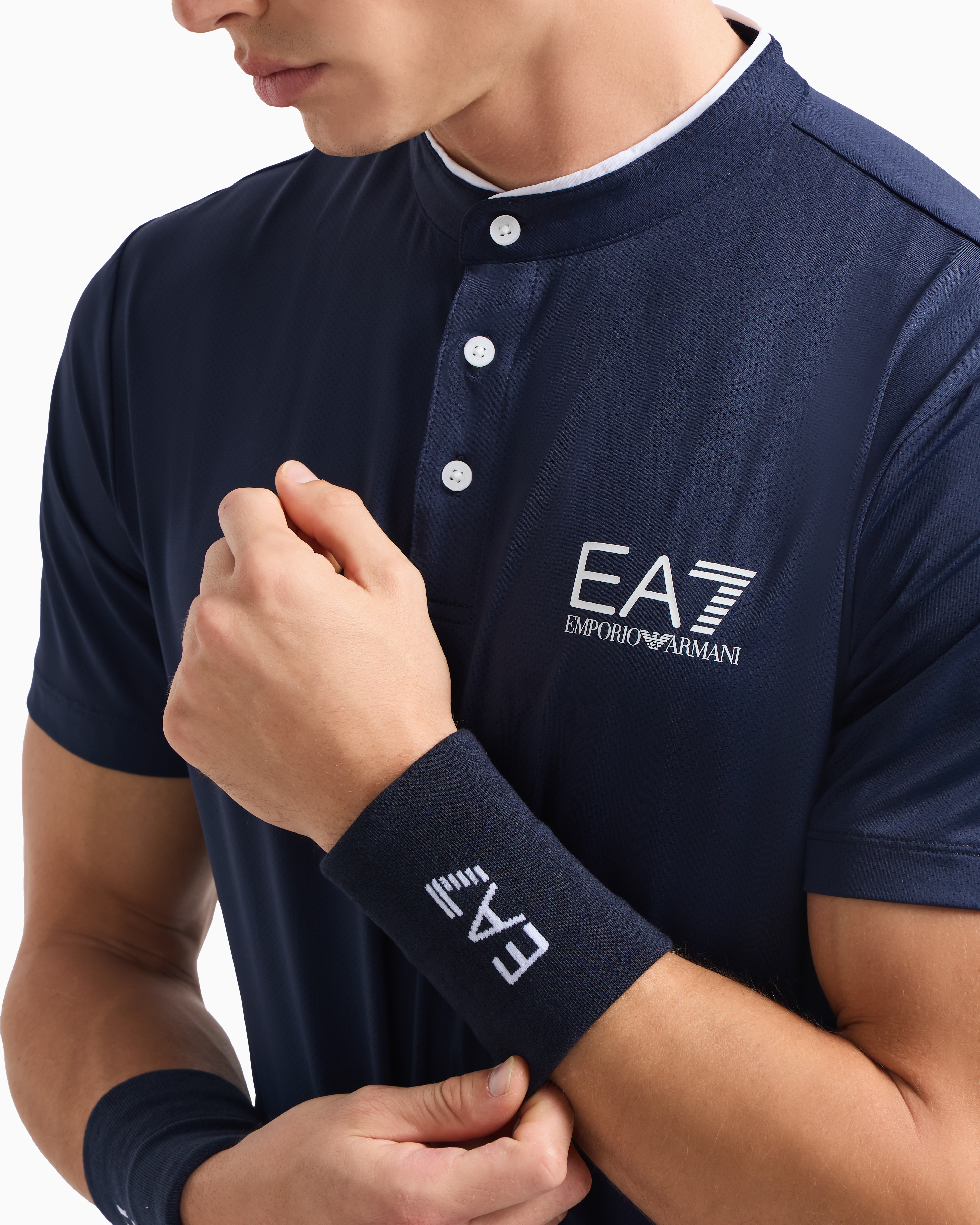 Tennis Pro stretch-cotton blend wristbands | EA7