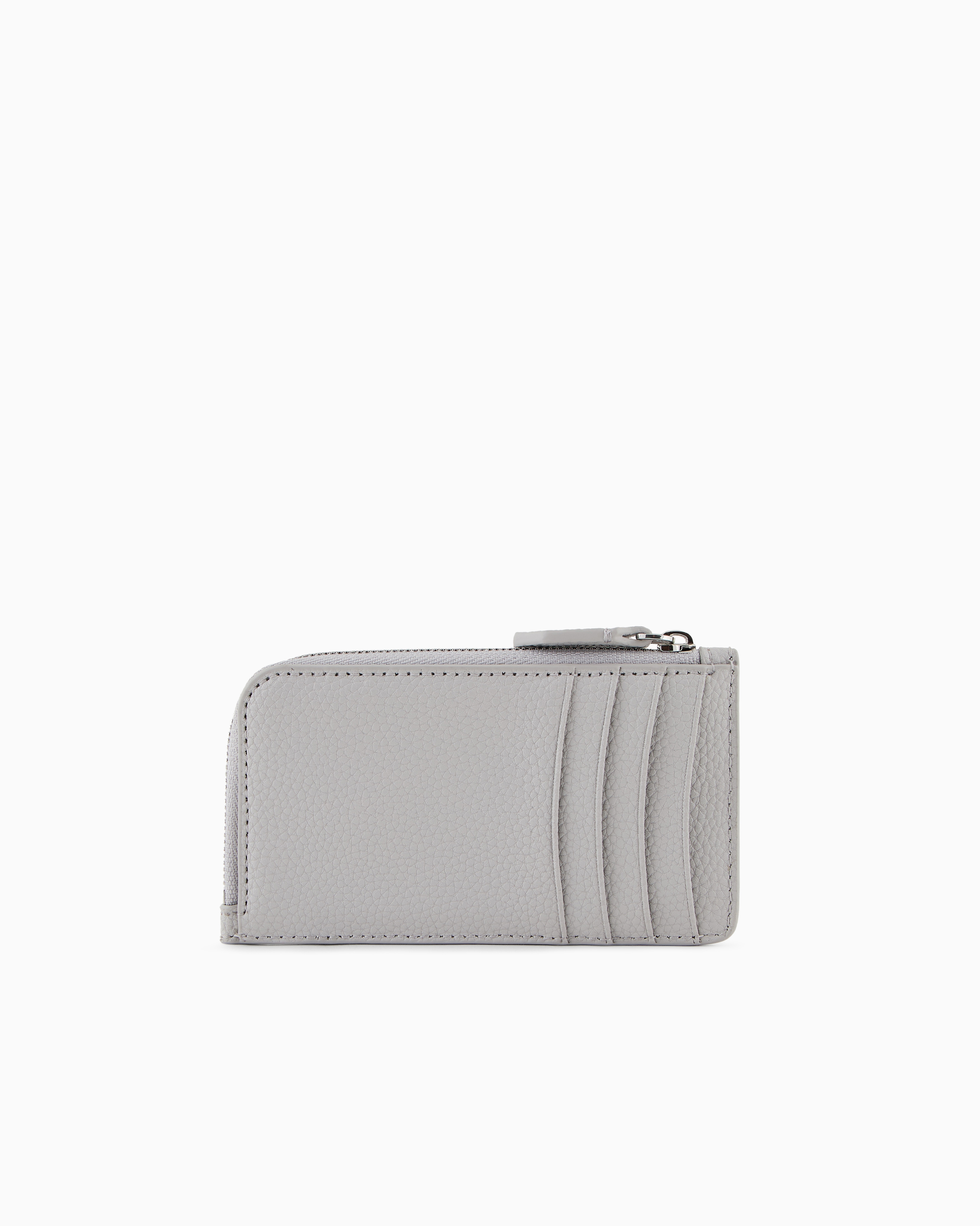 Emporio Armani Kartenetui Myea Mit Rundum-reissverschluss Und Hirsch-print In Grau