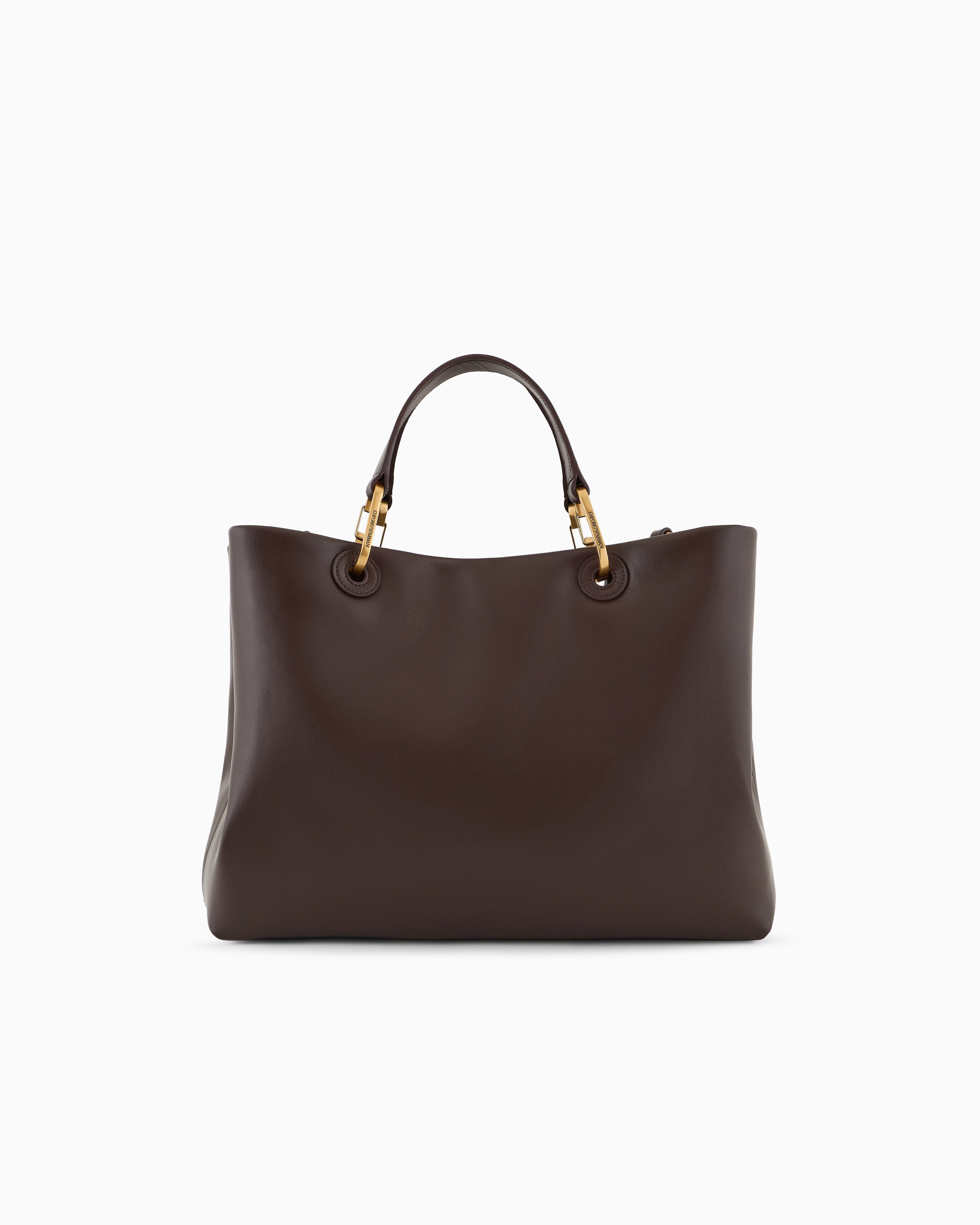 Emporio Armani Shoppers In Brown