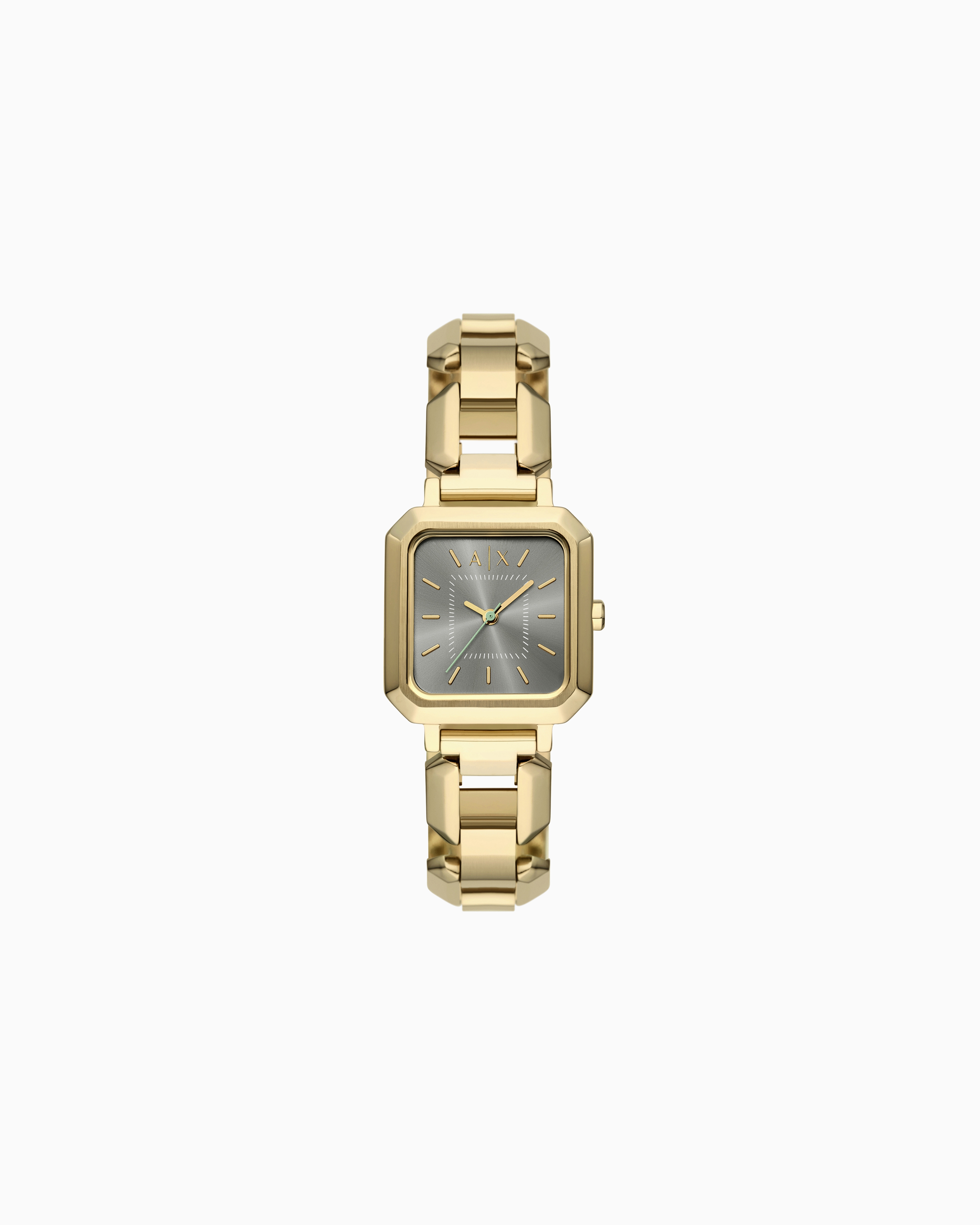 Armani Exchange Three-hand Gold-tone Stainless Steel Watch In Multicoloured