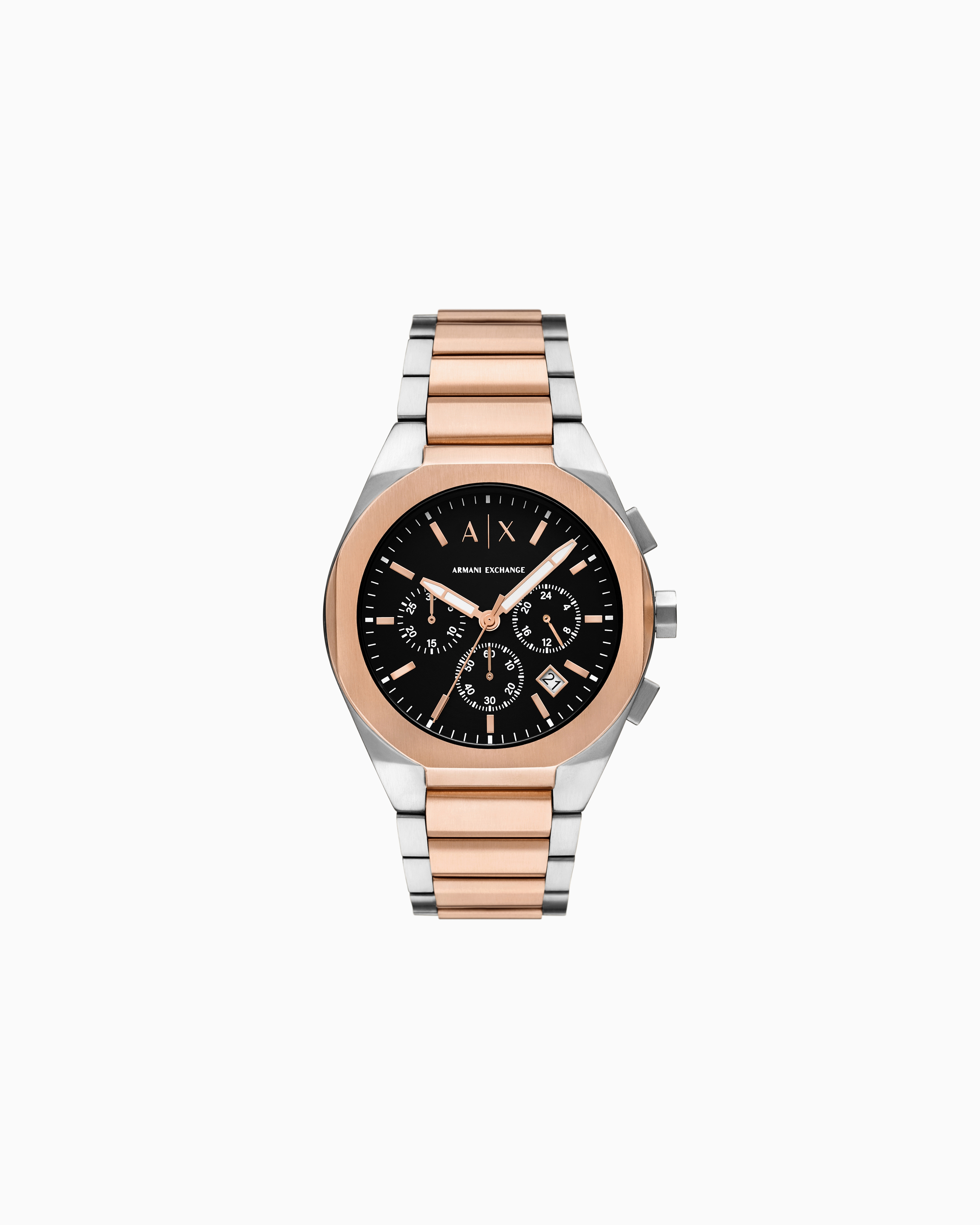 Armani Exchange Three-hand Two-tone Stainless Steel Watch In Multicoloured
