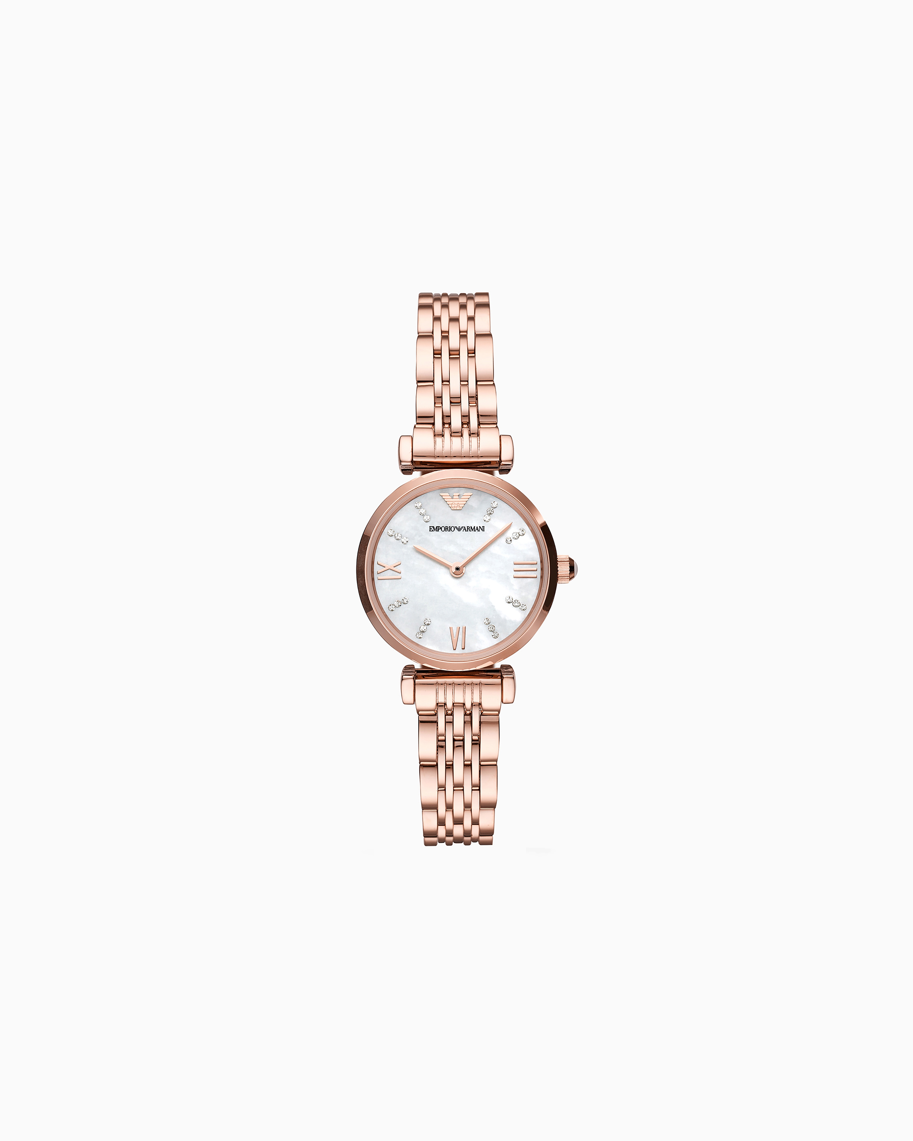 Emporio armani ladies rose gold watch discount