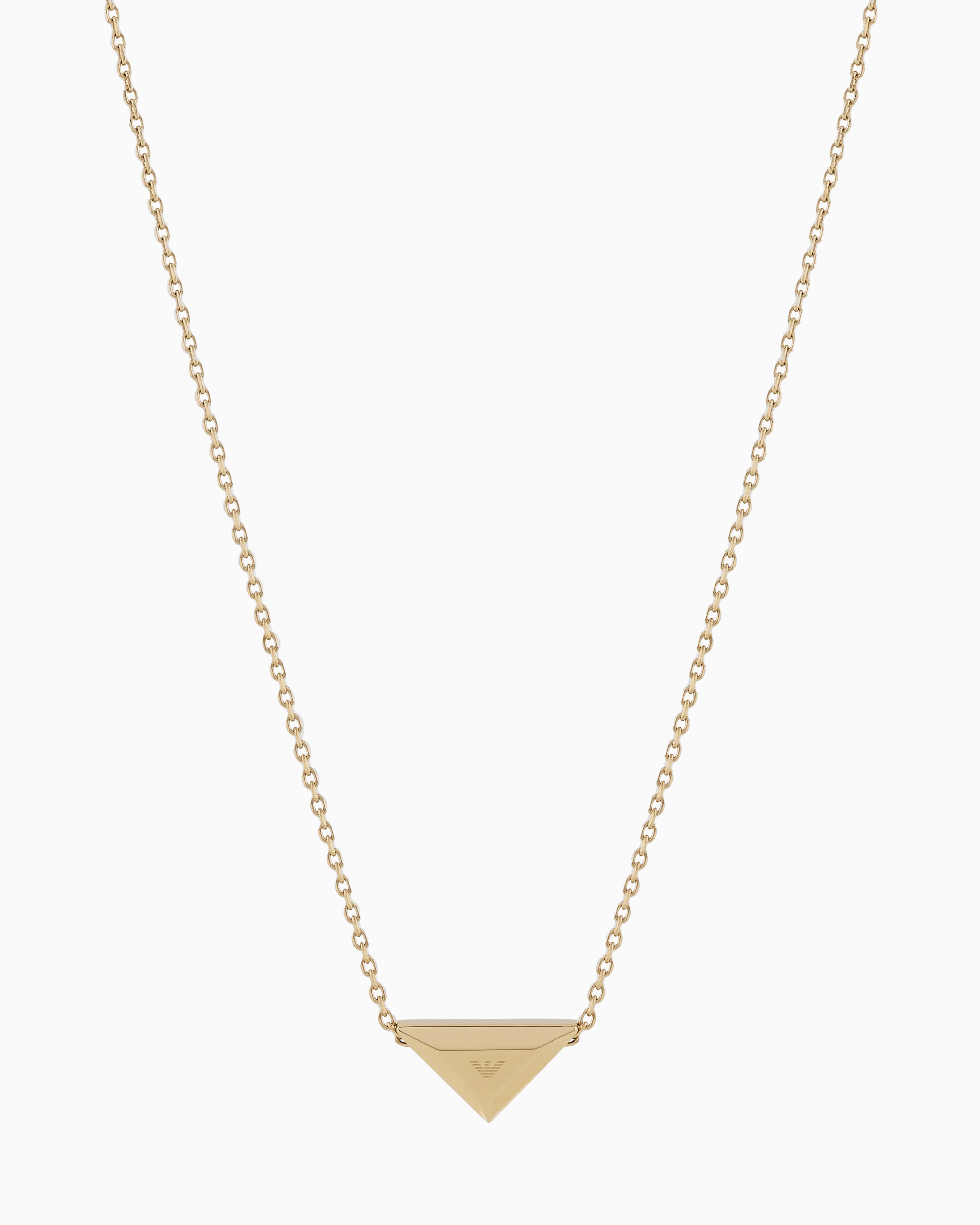 Emporio Armani Gold-tone Stainless Steel Necklace And Earrings Set In Multicoloured
