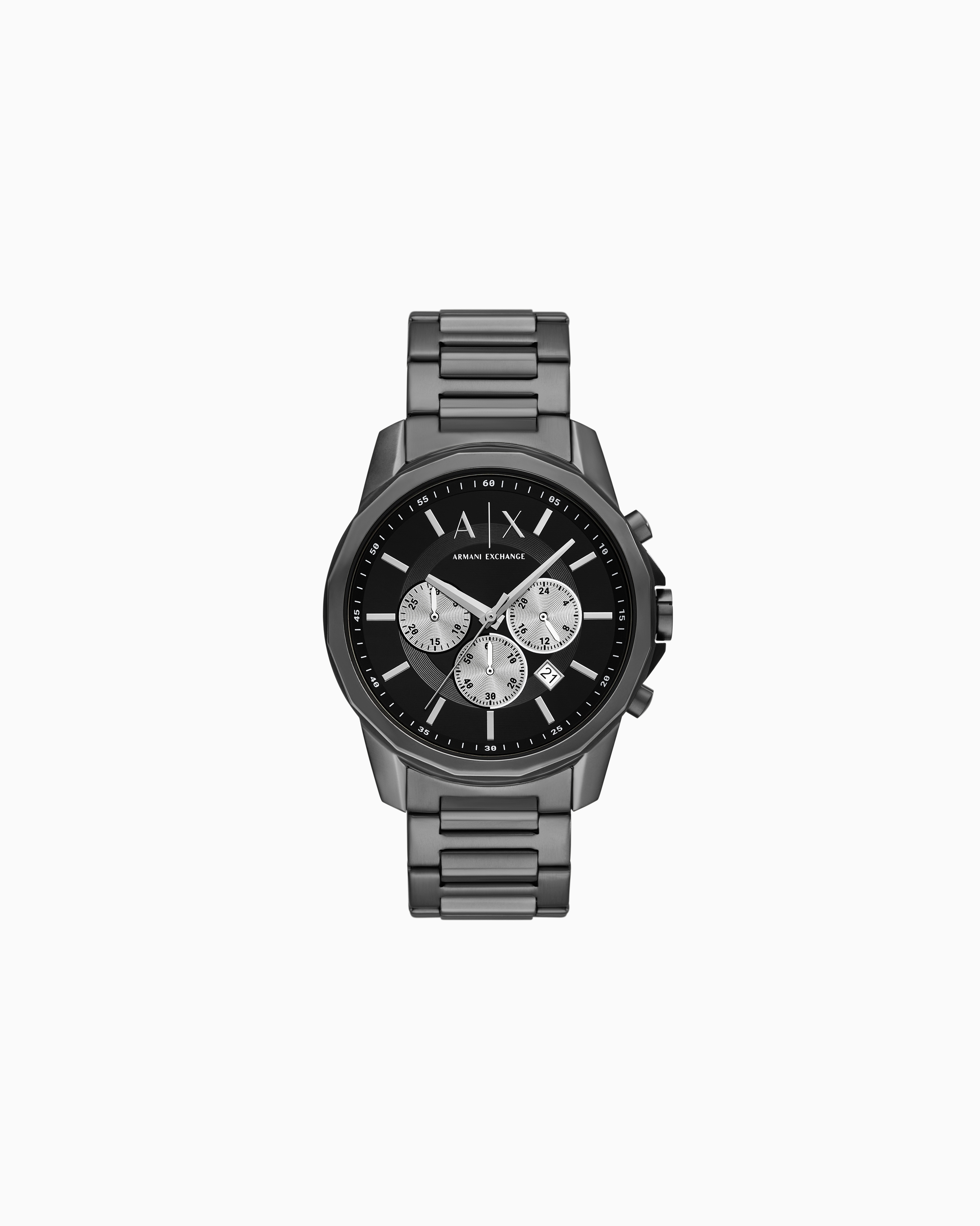 Armani Exchange Chronograph Stainless Steel Watch In Multicoloured