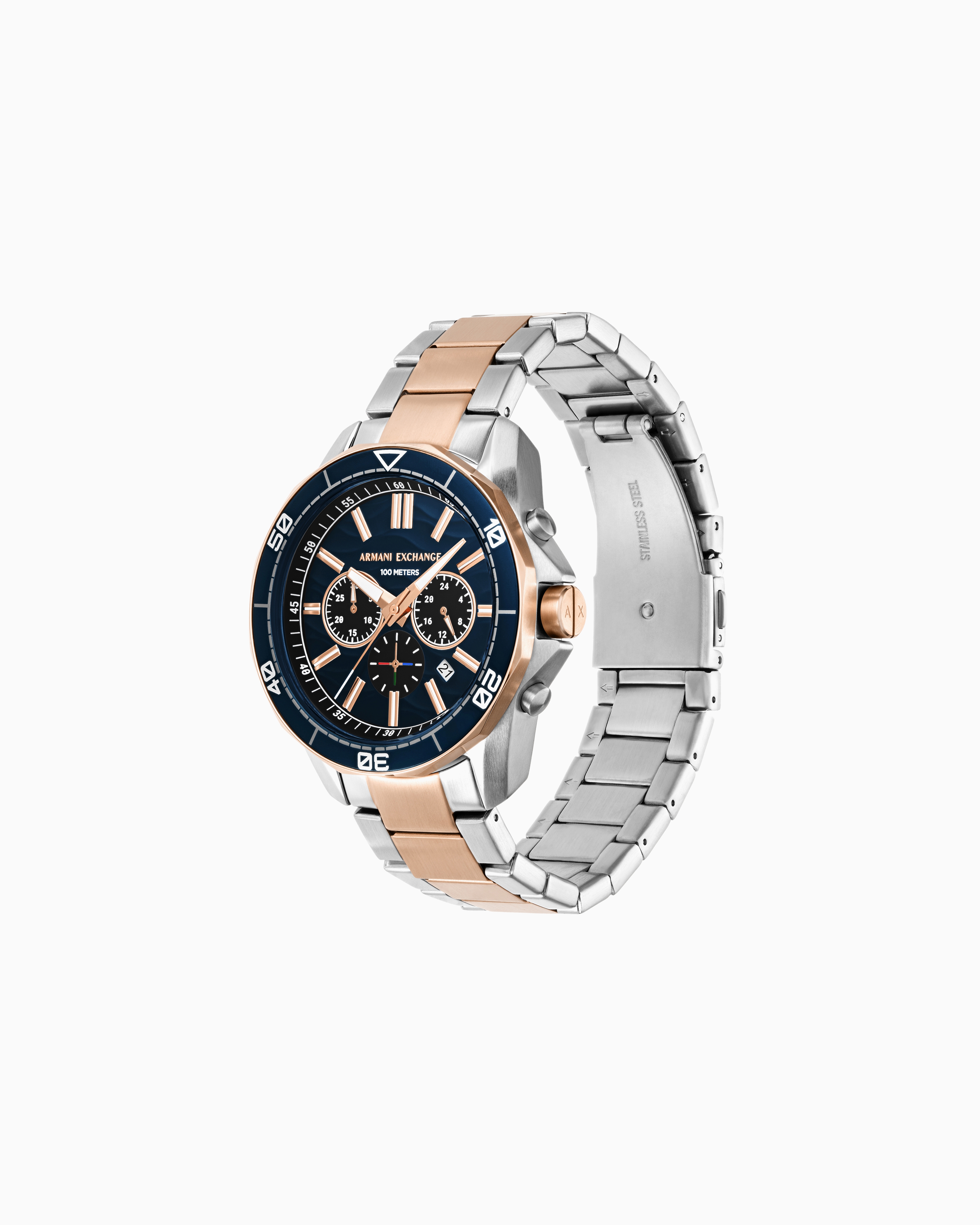 Armani Exchange Three-hand Two-tone Stainless Steel Watch In Multicoloured