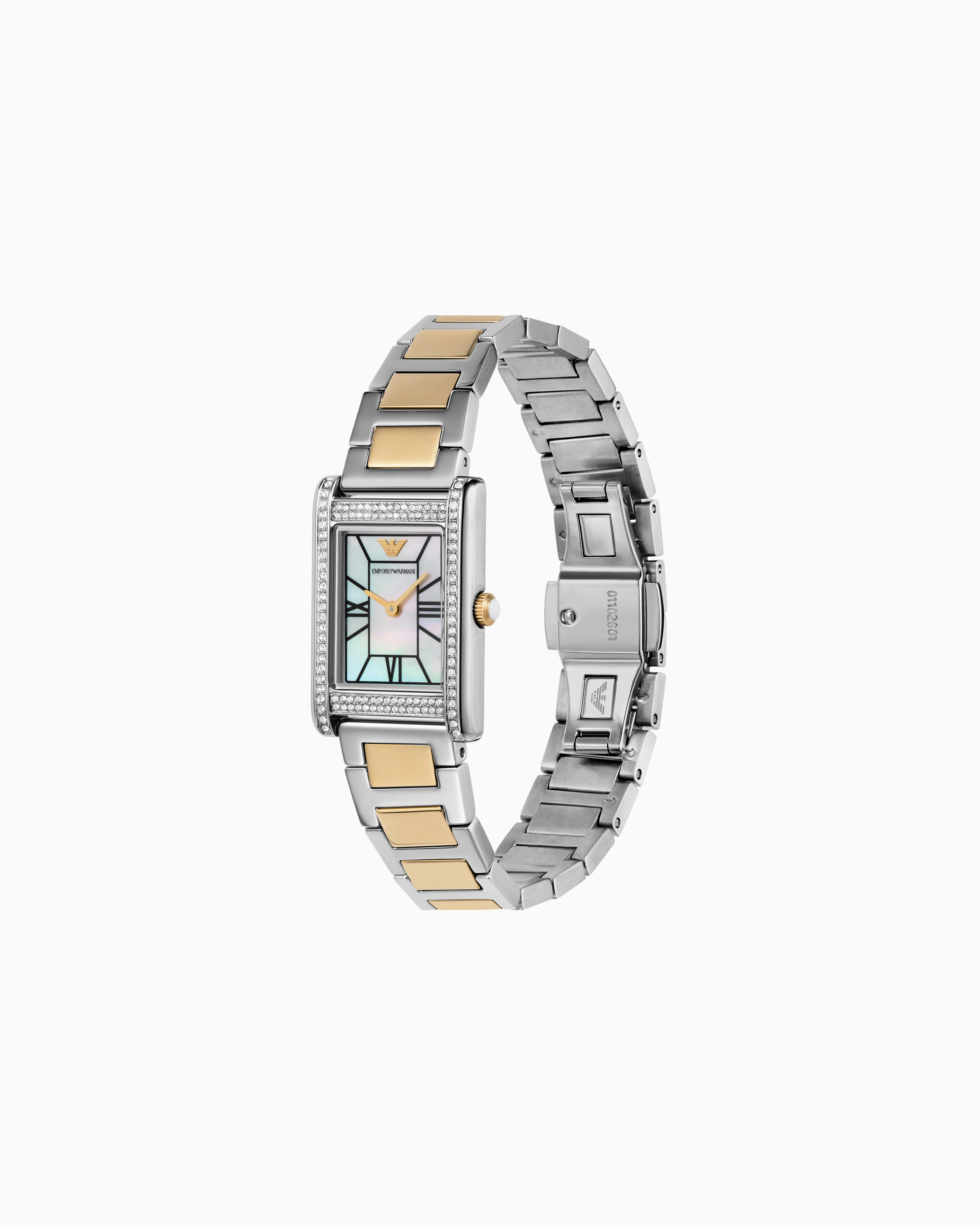 Emporio Armani Two-hand Two-tone Stainless Steel Watch In Multicoloured