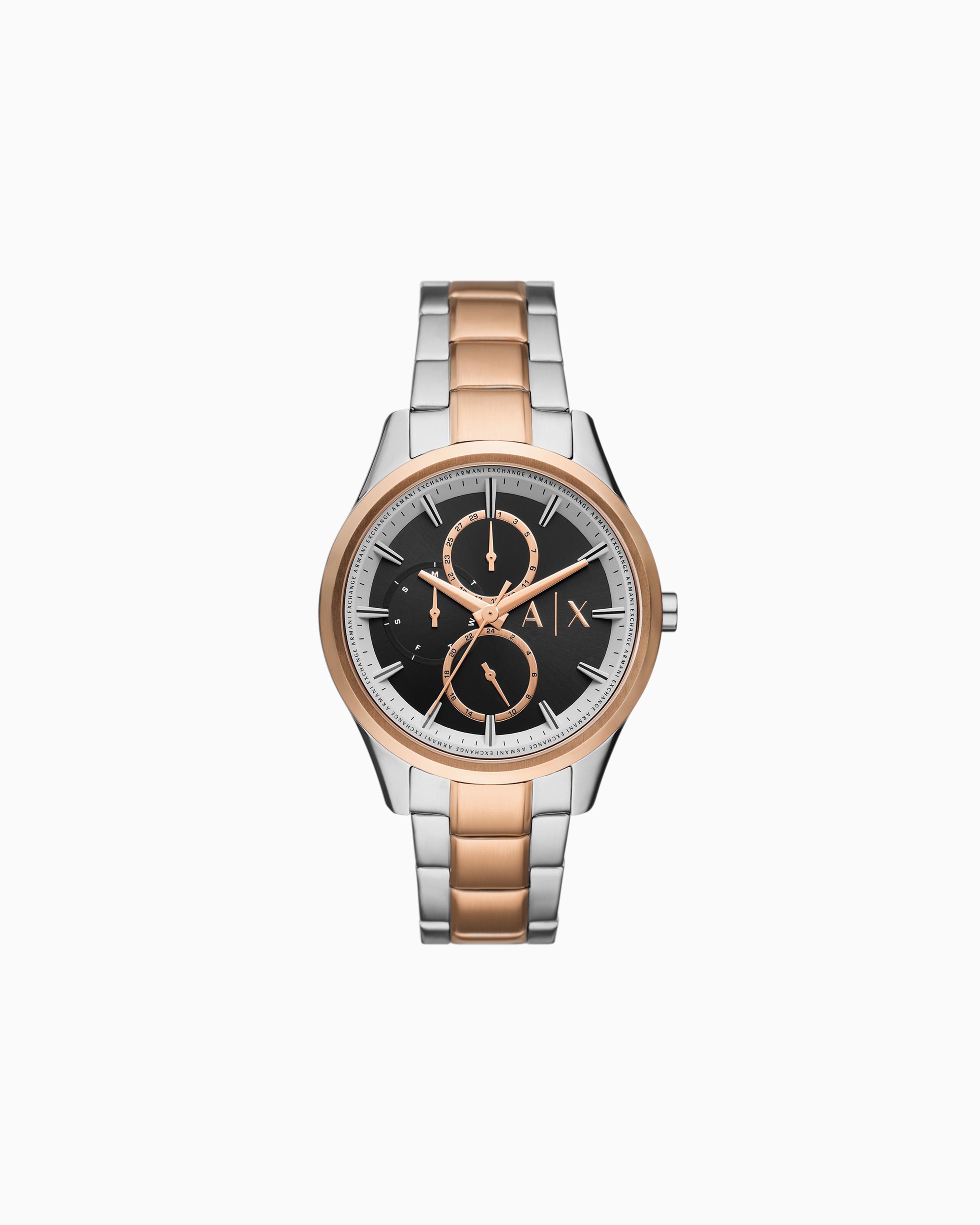 Armani Exchange - Multifunctional watch in two-tone stainless steel, Man, Multicoloured, Size: TU