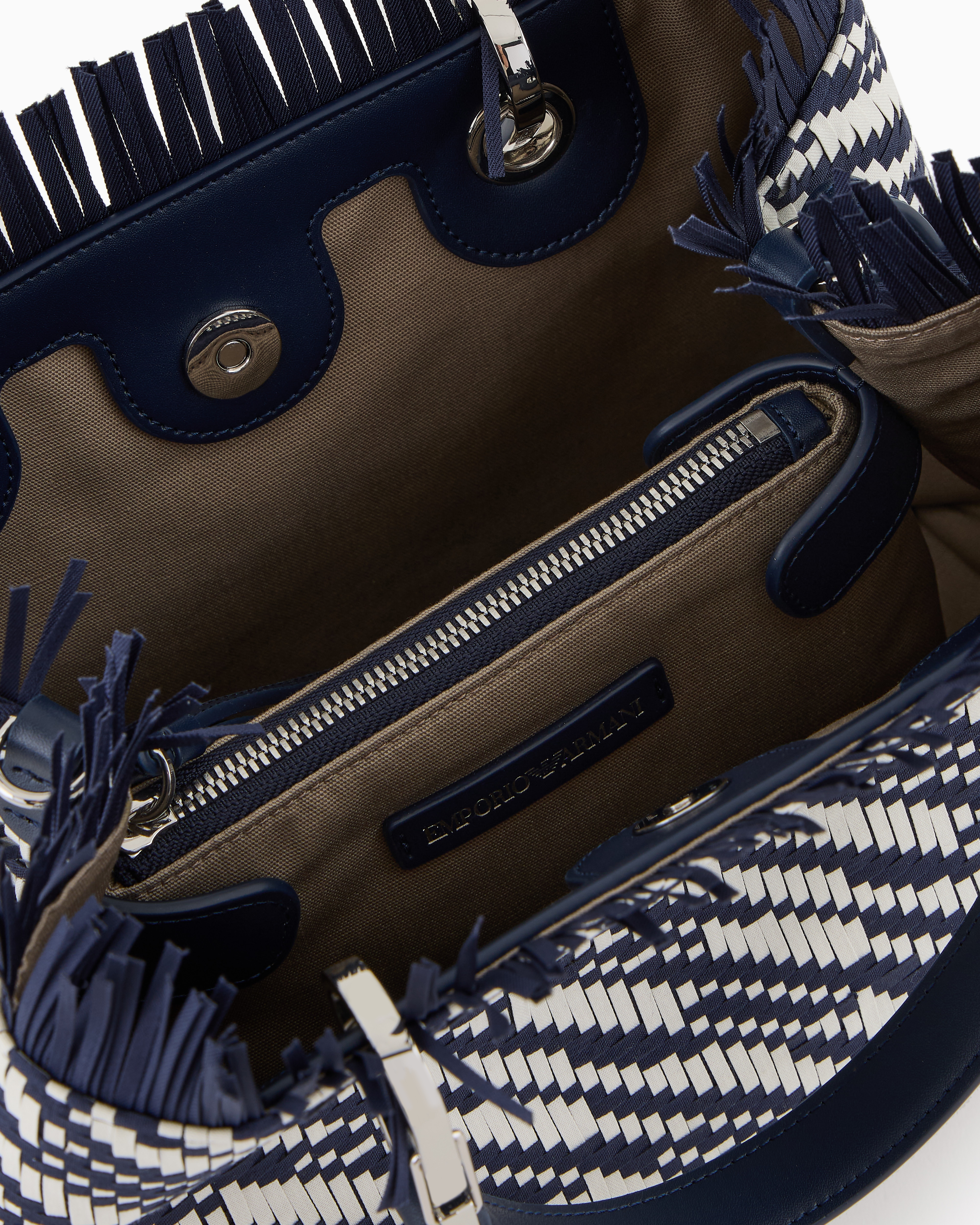 Emporio Armani Shoppers In Blue