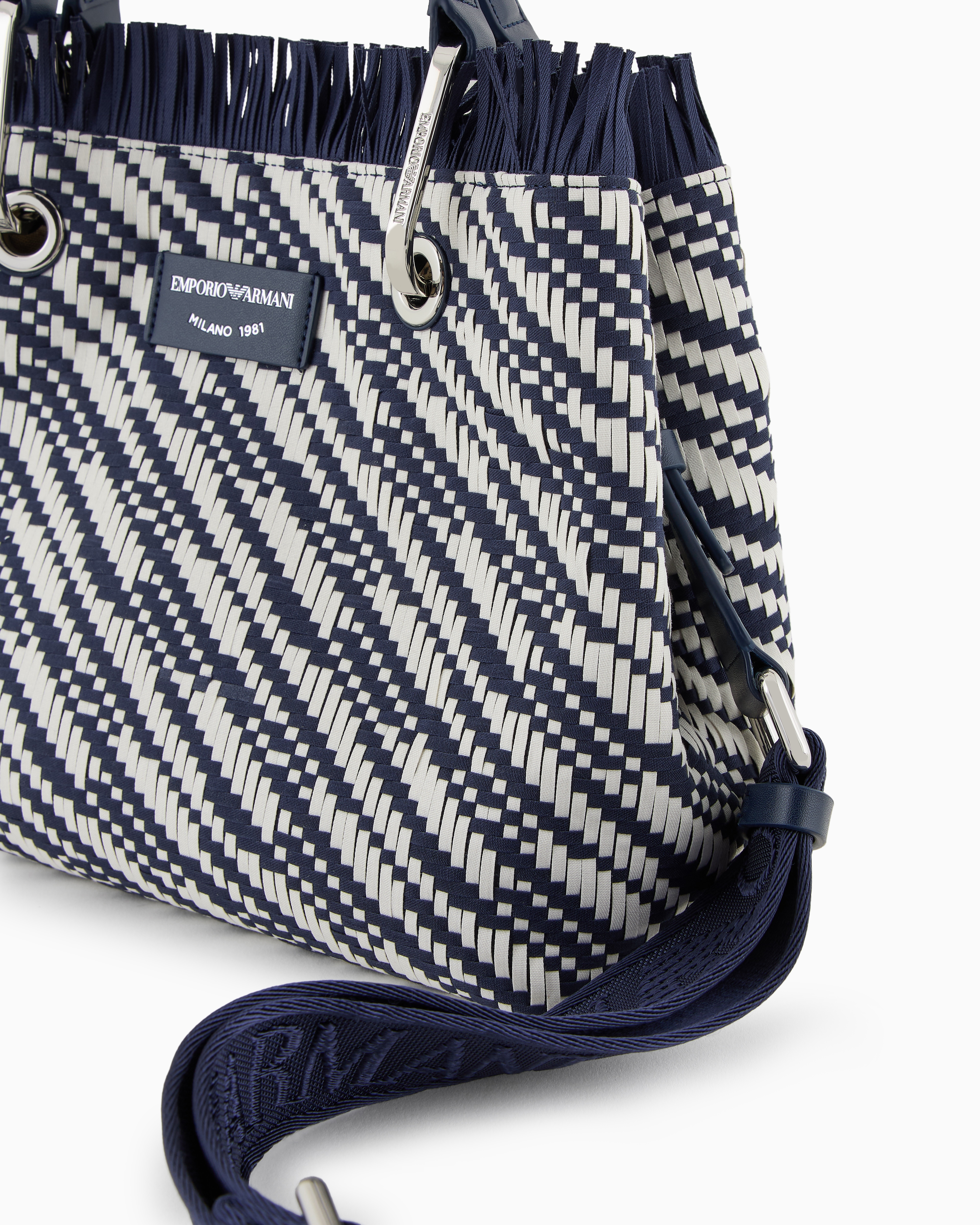 Emporio Armani Shoppers In Blue