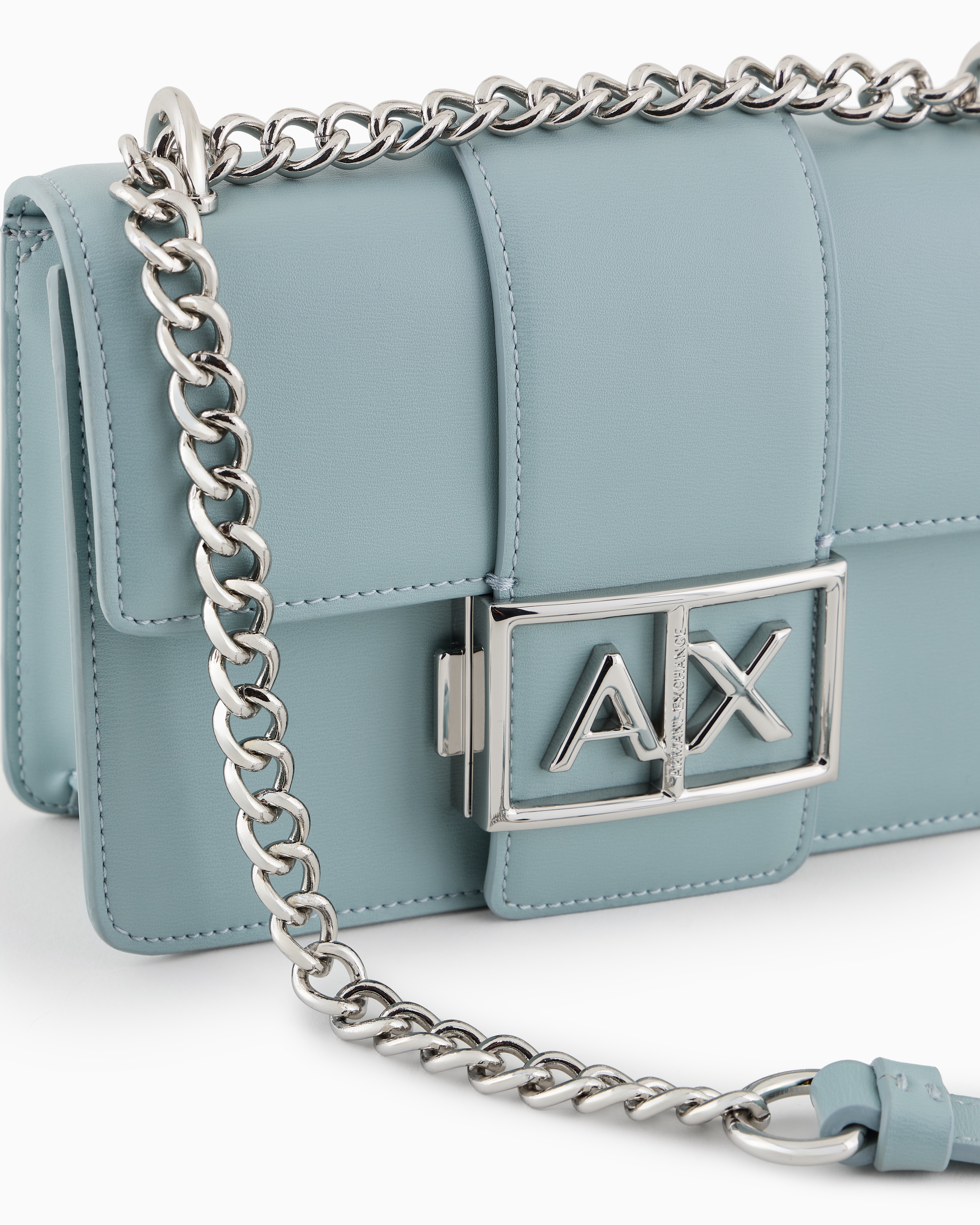 Armani Exchange Crossbody Bags In Light Blue
