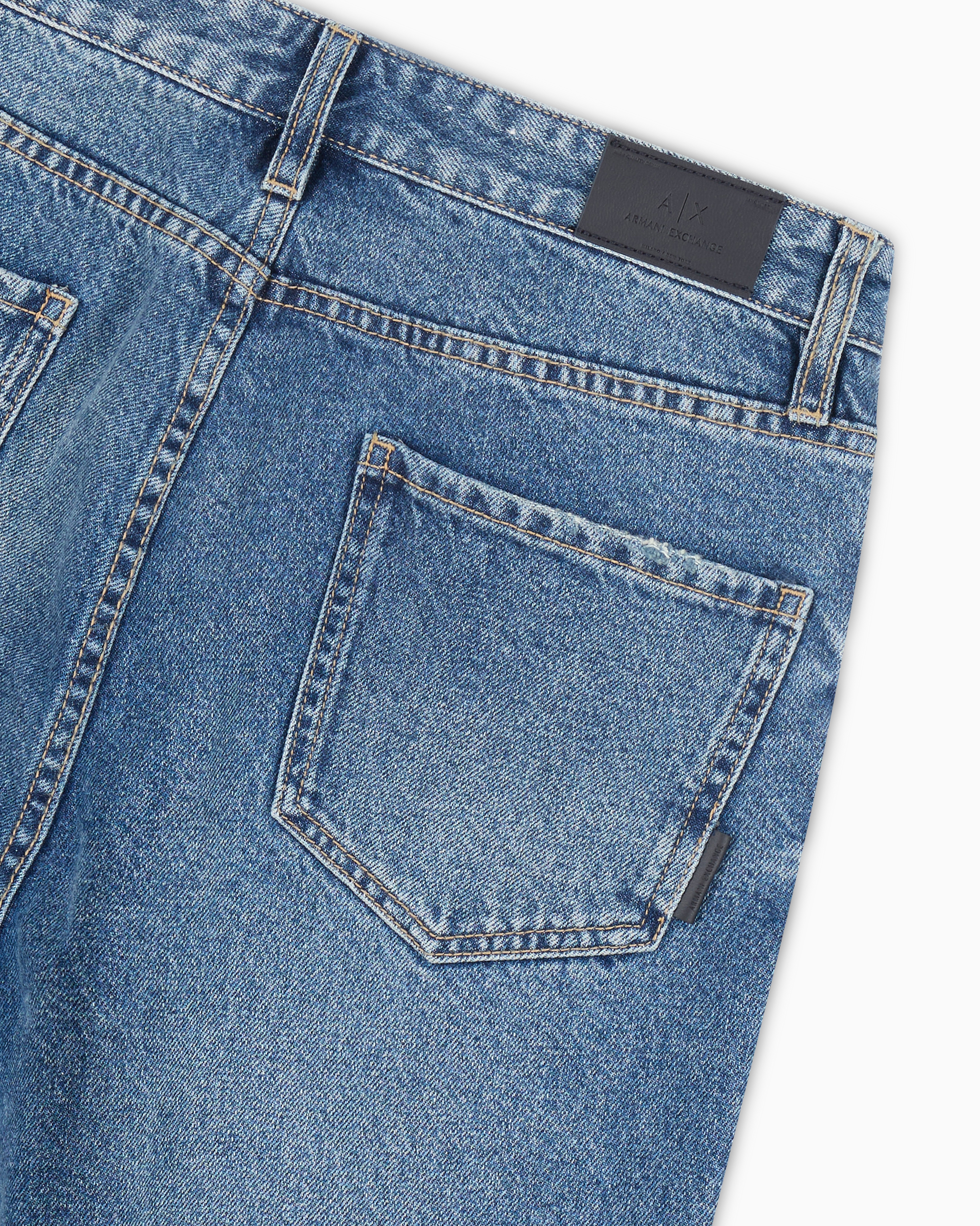 Armani Exchange Boyfriend Jeans In Blue