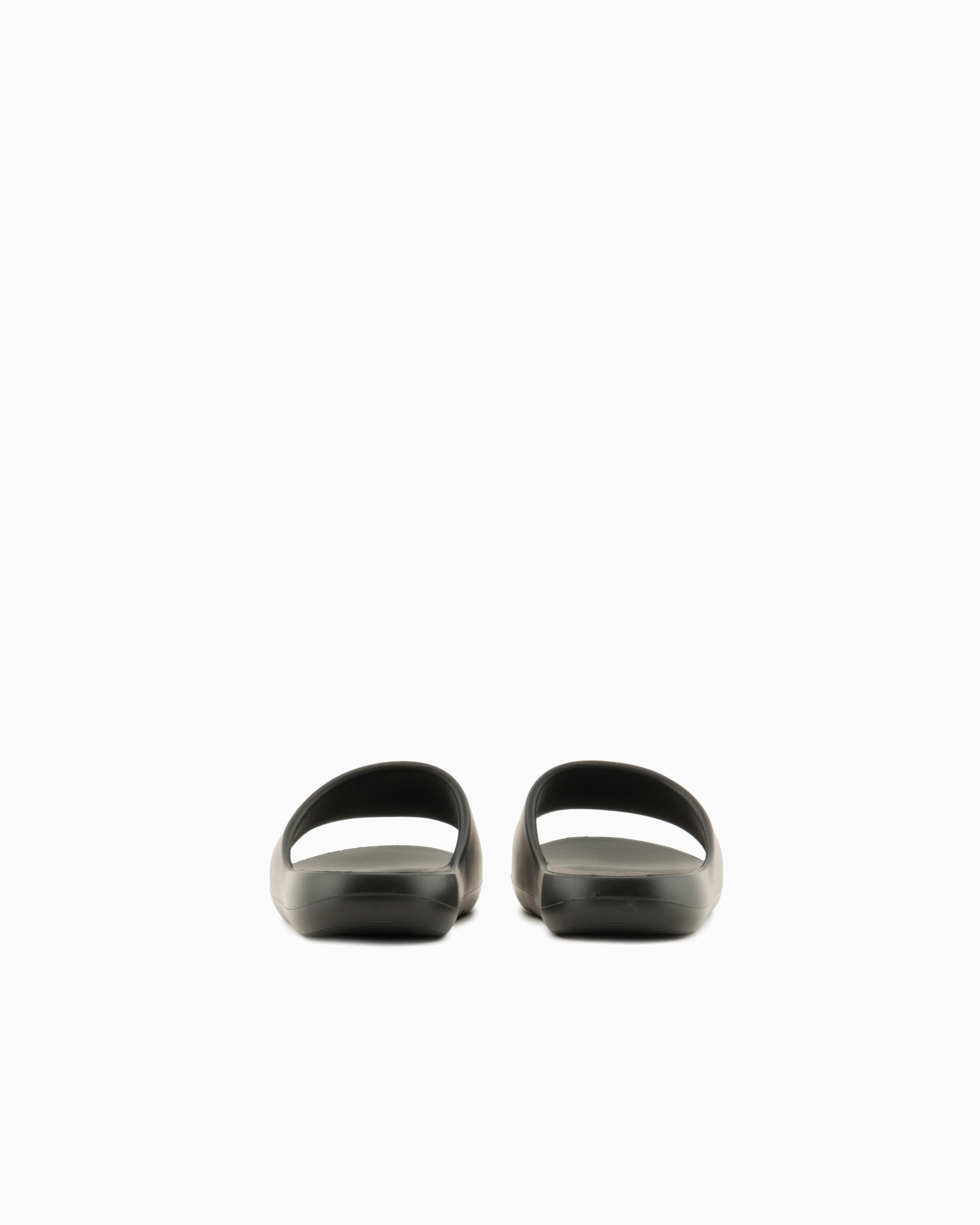Armani Exchange Slippers With Icon Project Logo In White