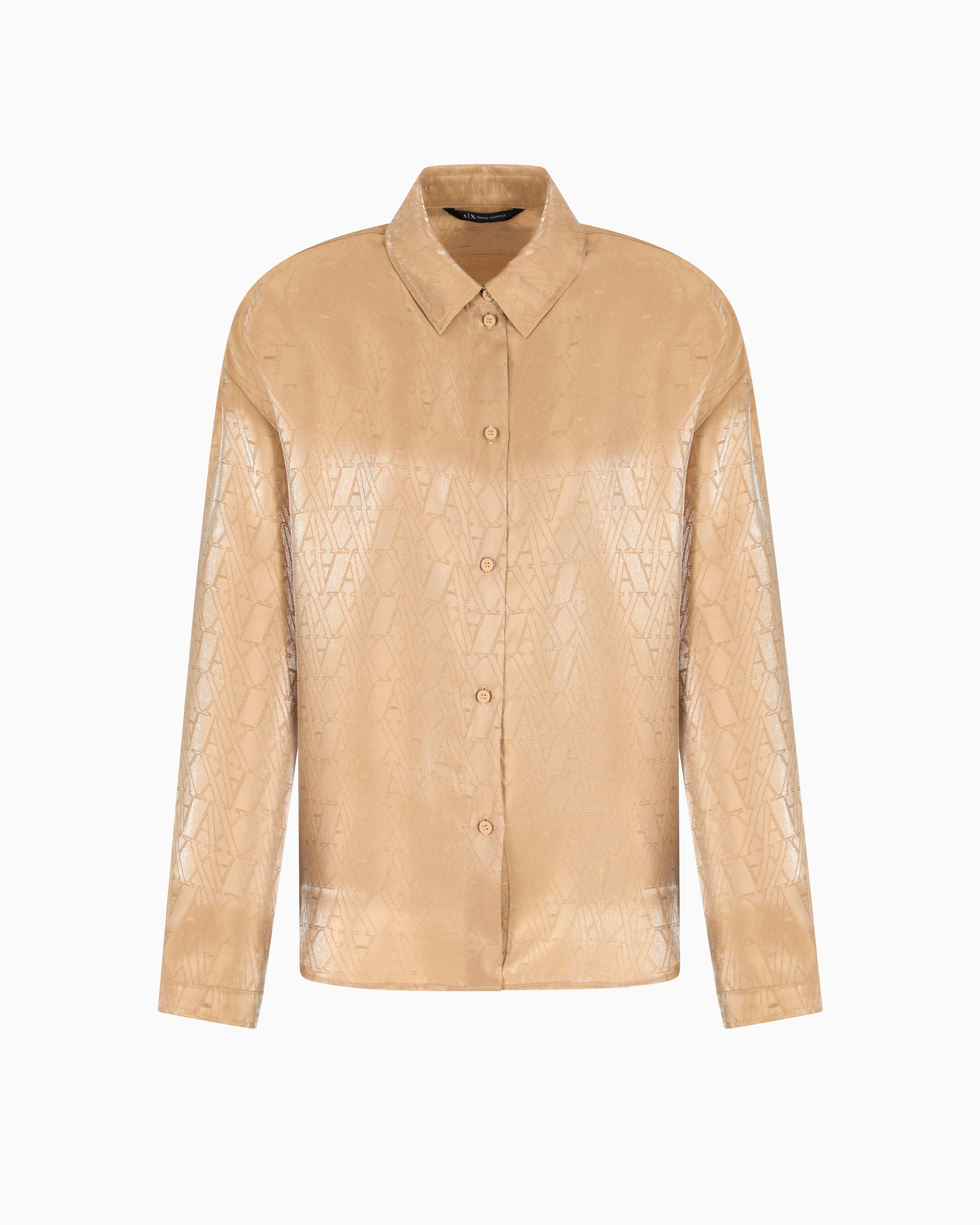 Armani Exchange Casual Shirts In Beige