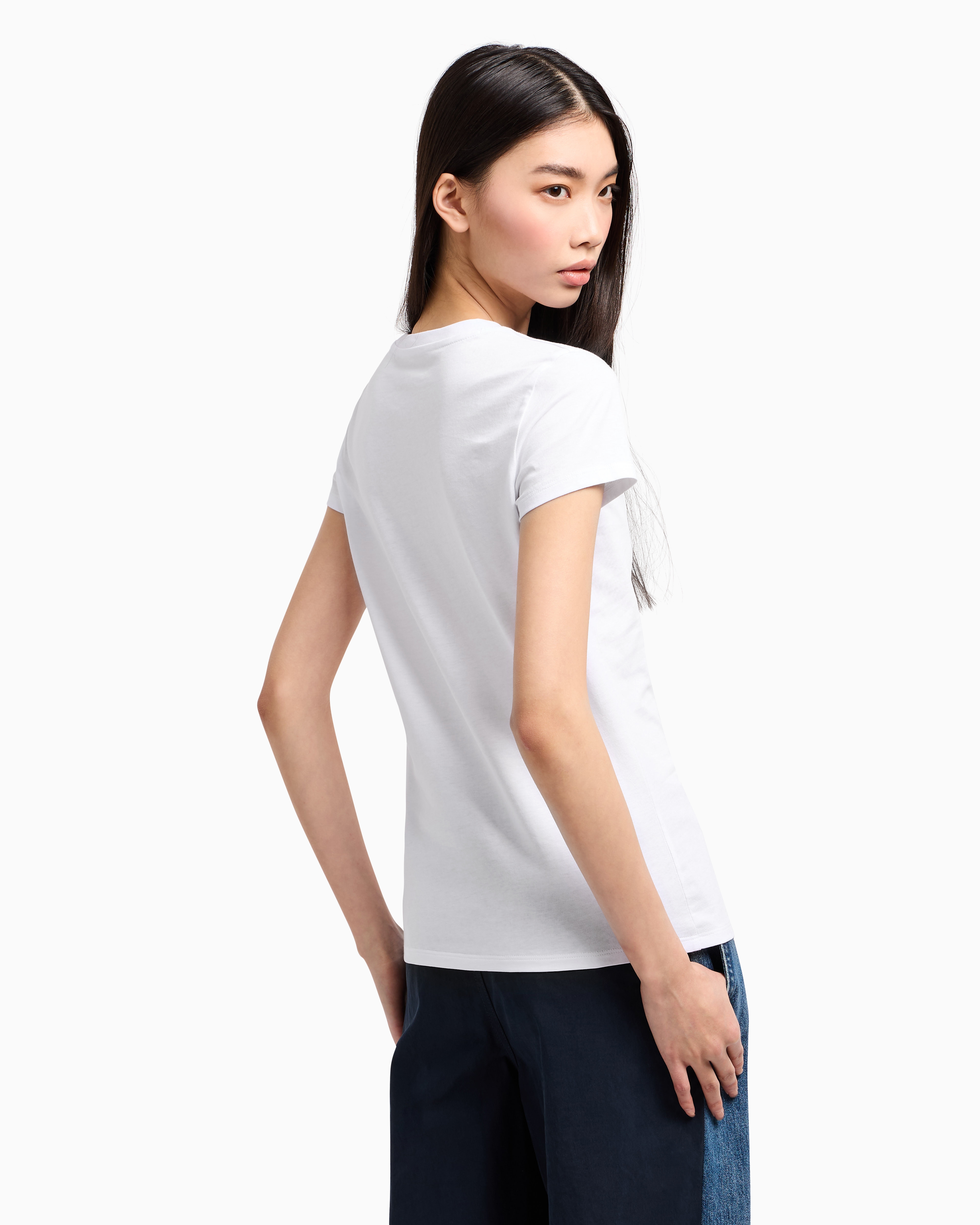 Armani Exchange Slim Fit T-shirts In White