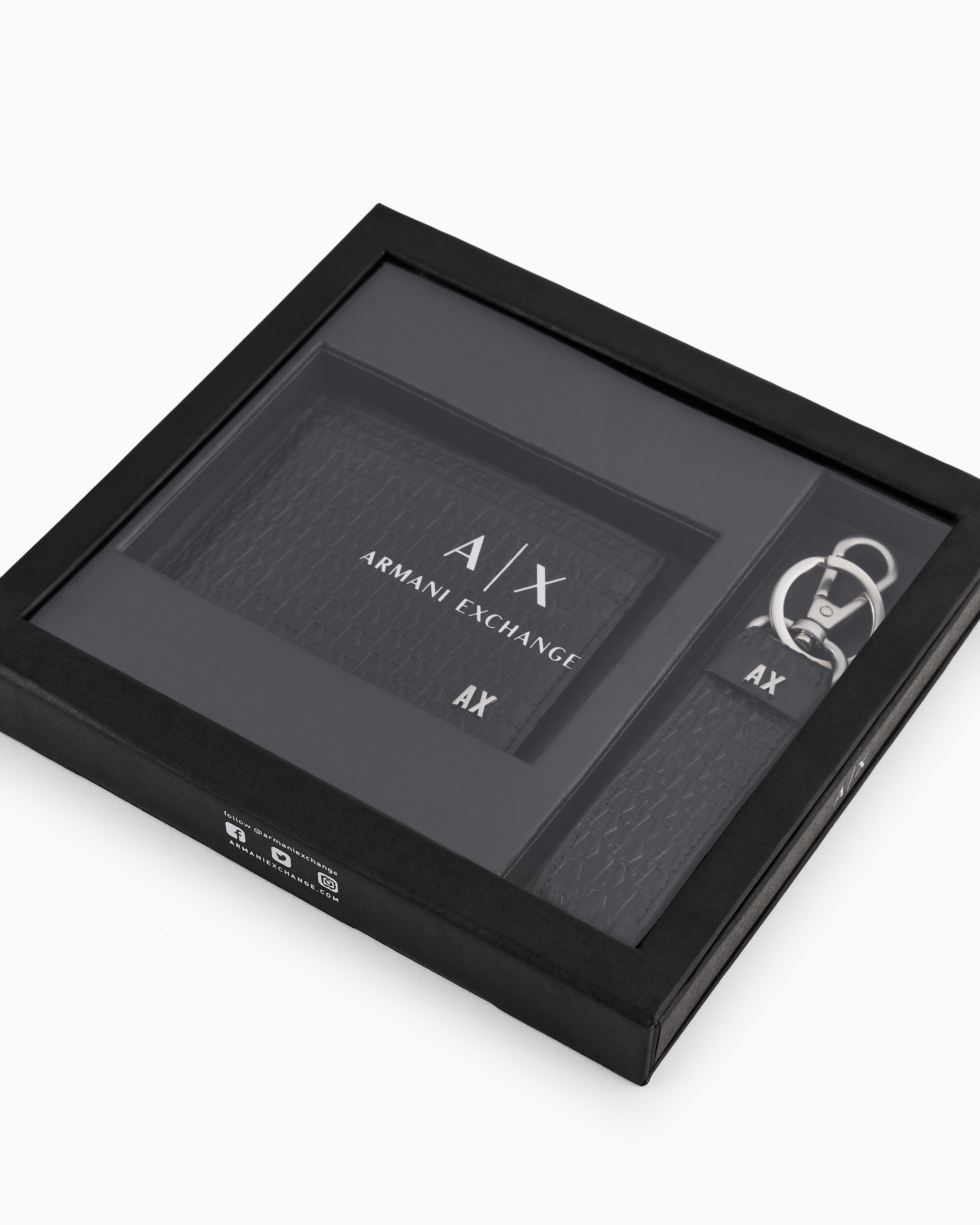 Armani Exchange Leather Goods Sets In Black