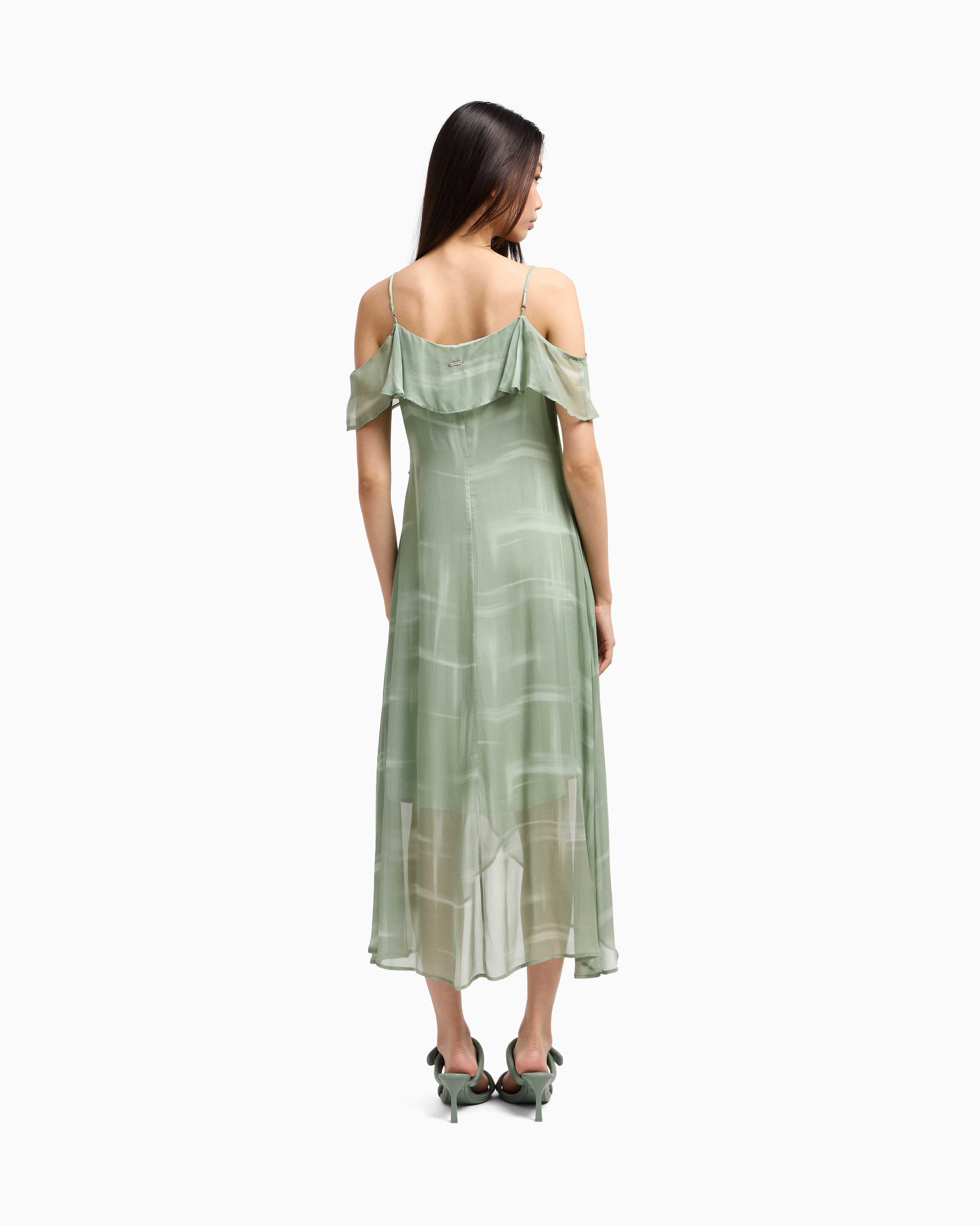 Armani Exchange Midi Dresses In Green