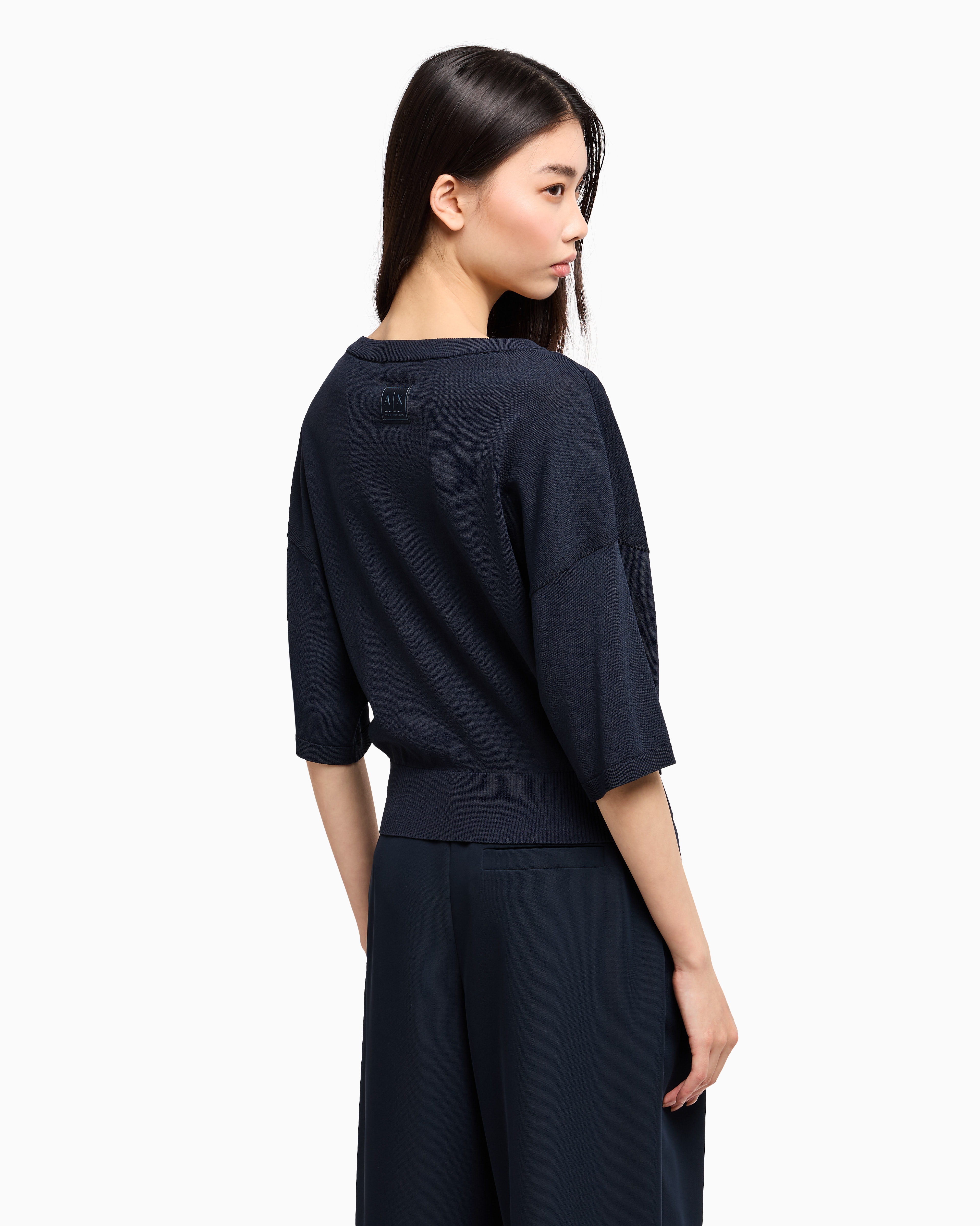 Armani Exchange - Jumpers, Woman, Navy Blue, Size:
