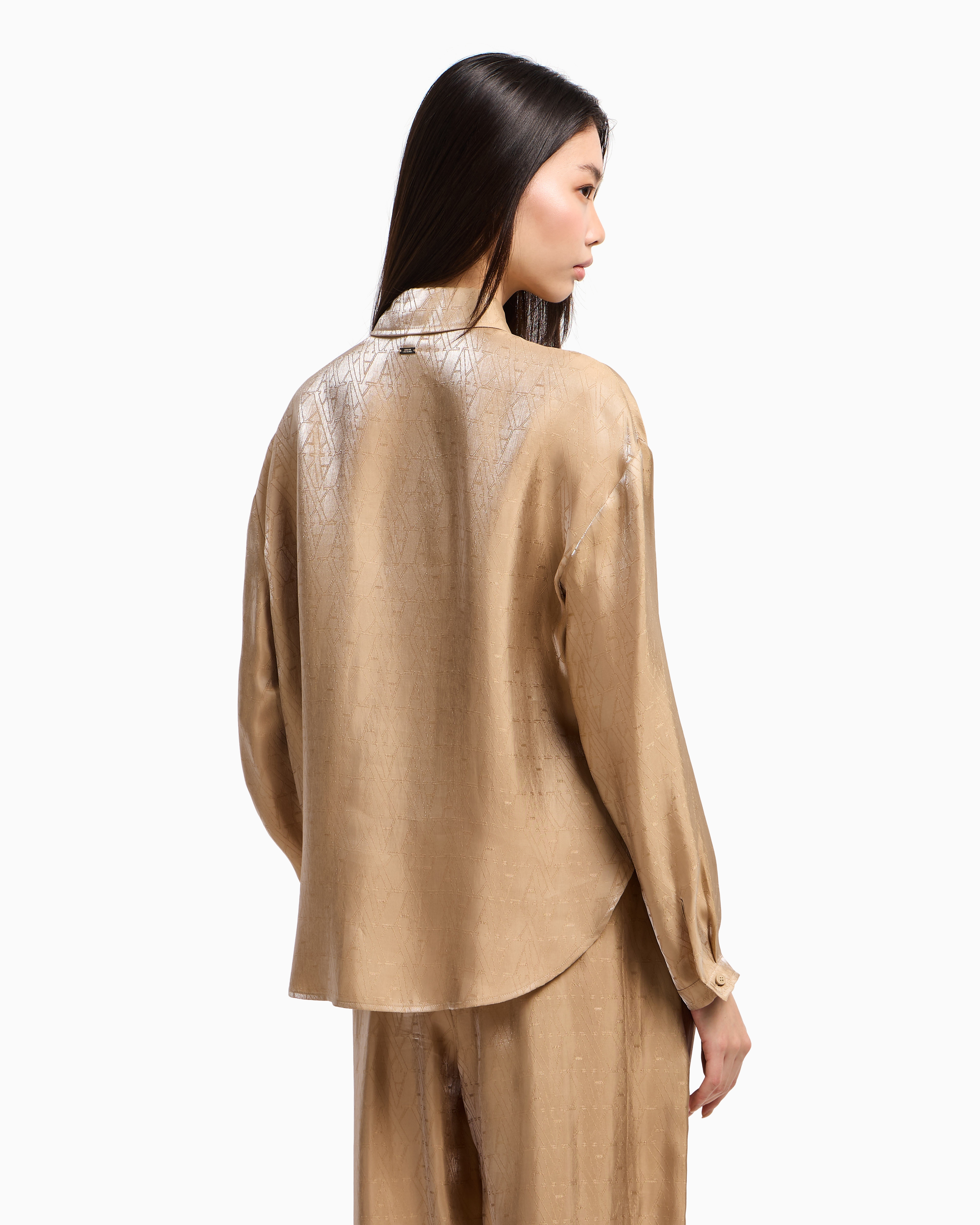 Armani Exchange Casual Shirts In Beige