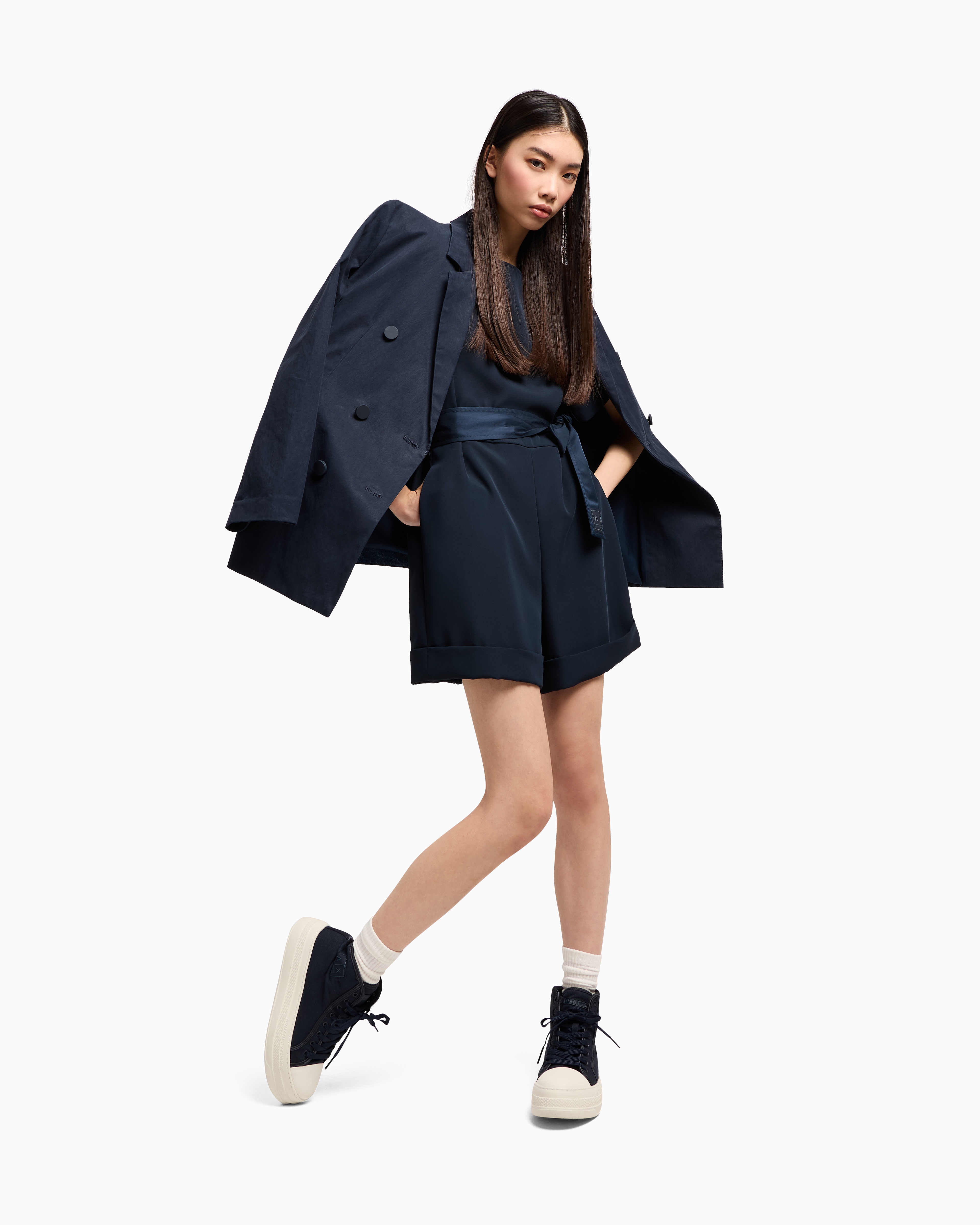 Armani Exchange Dresses Blue In Navy Blue