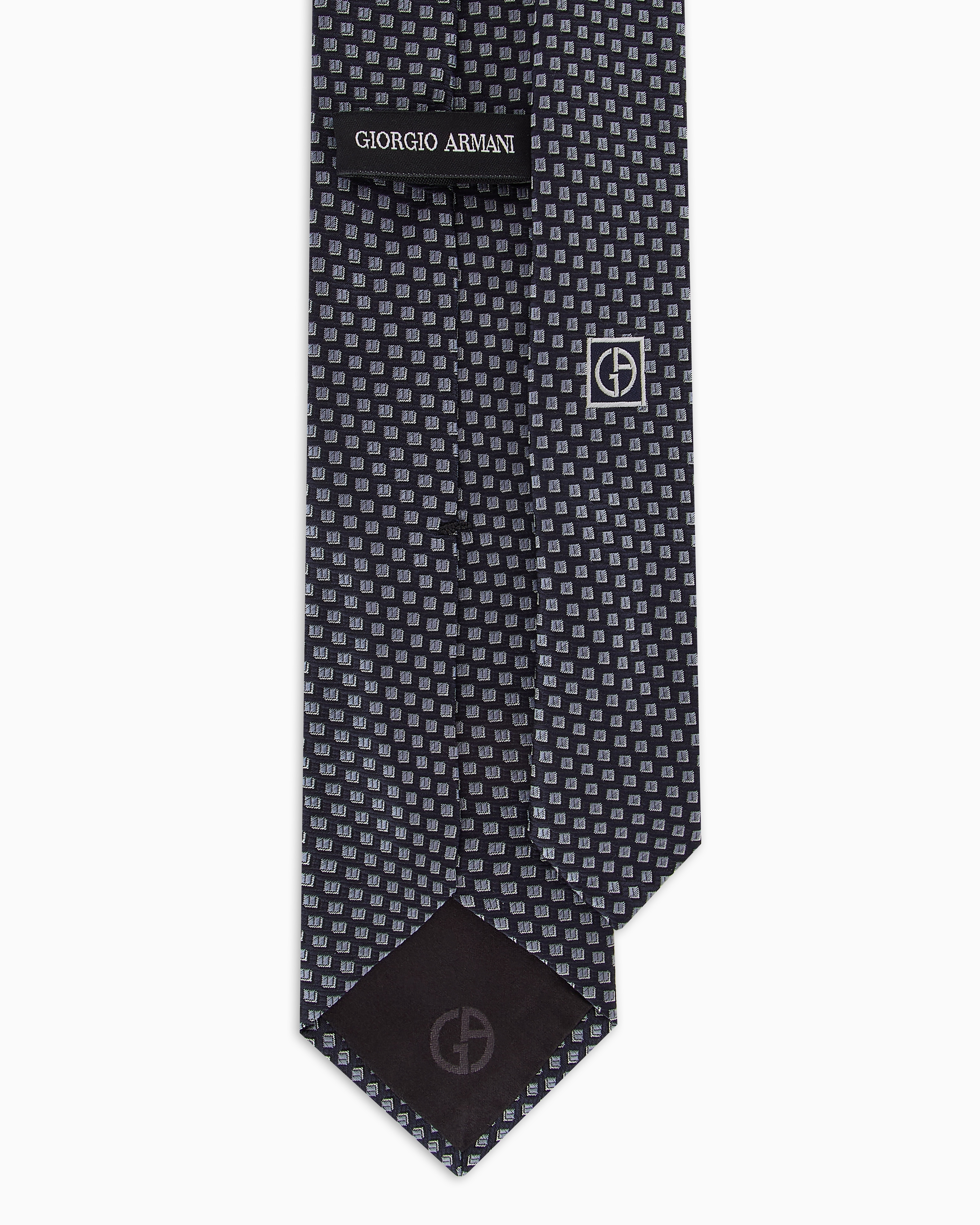 ネクタイ ピュアシルク ジャカード幾何学モチーフ | Giorgio Armani