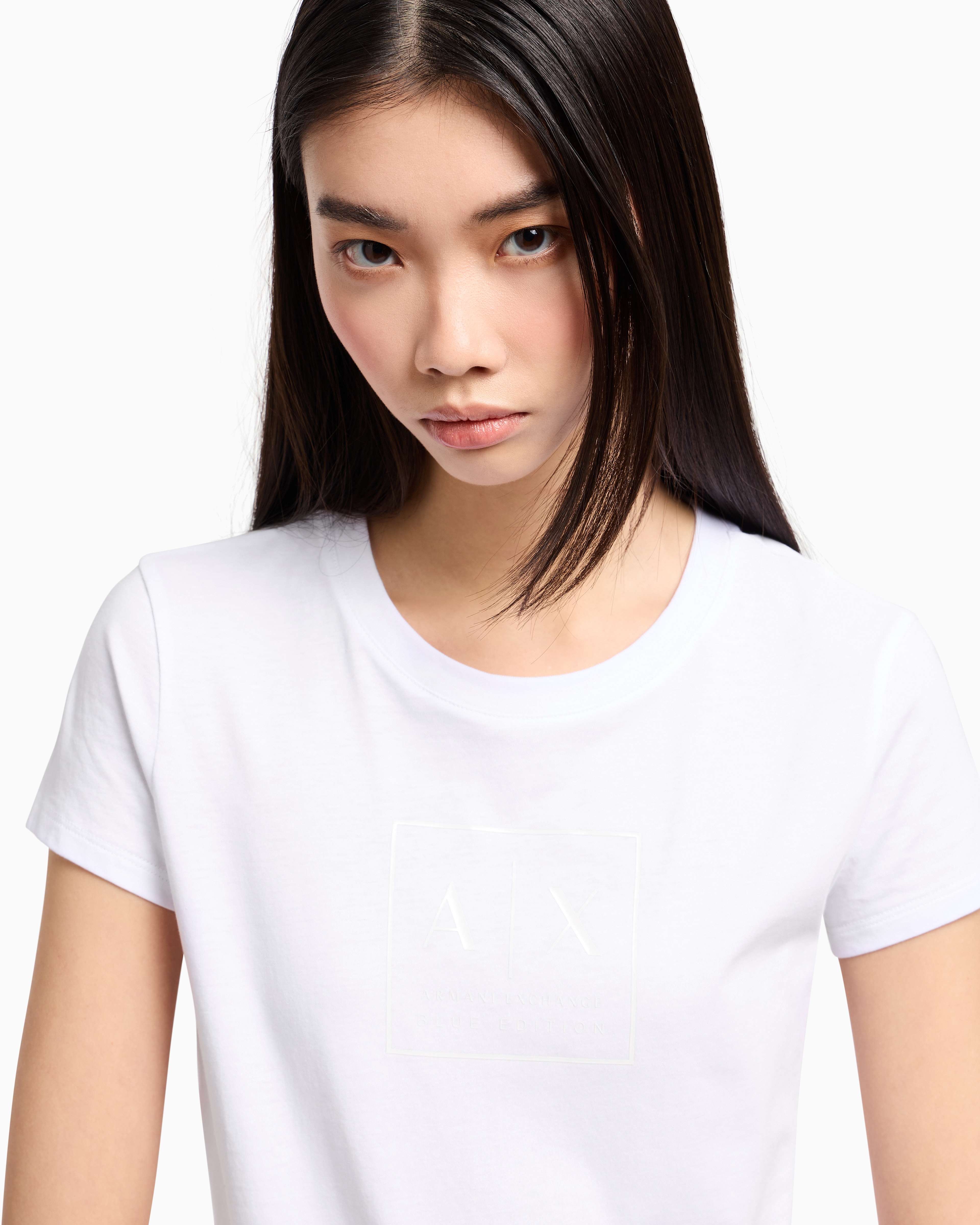 Armani Exchange Slim Fit T-shirts In White