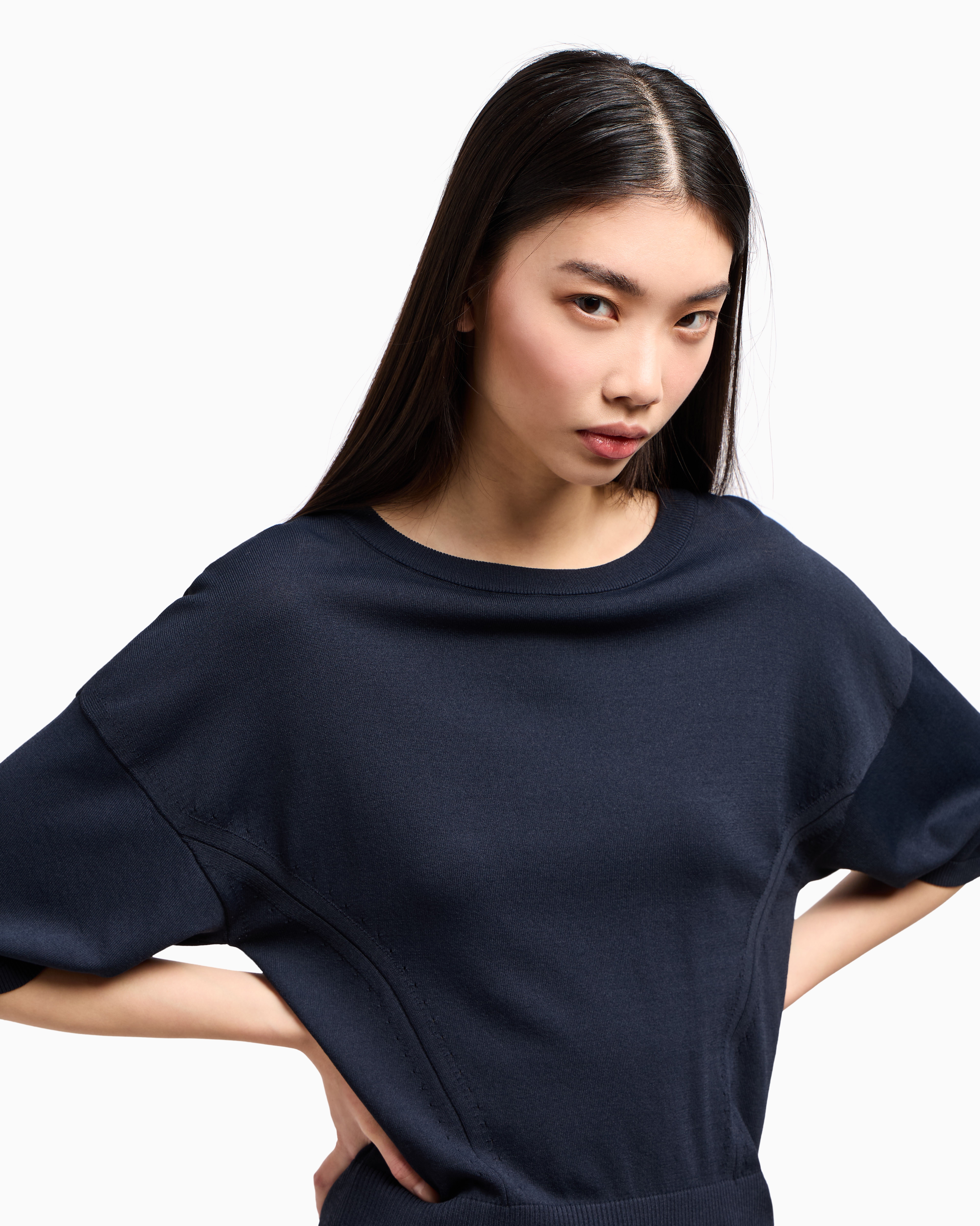 Armani Exchange - Jumpers, Woman, Navy Blue, Size: