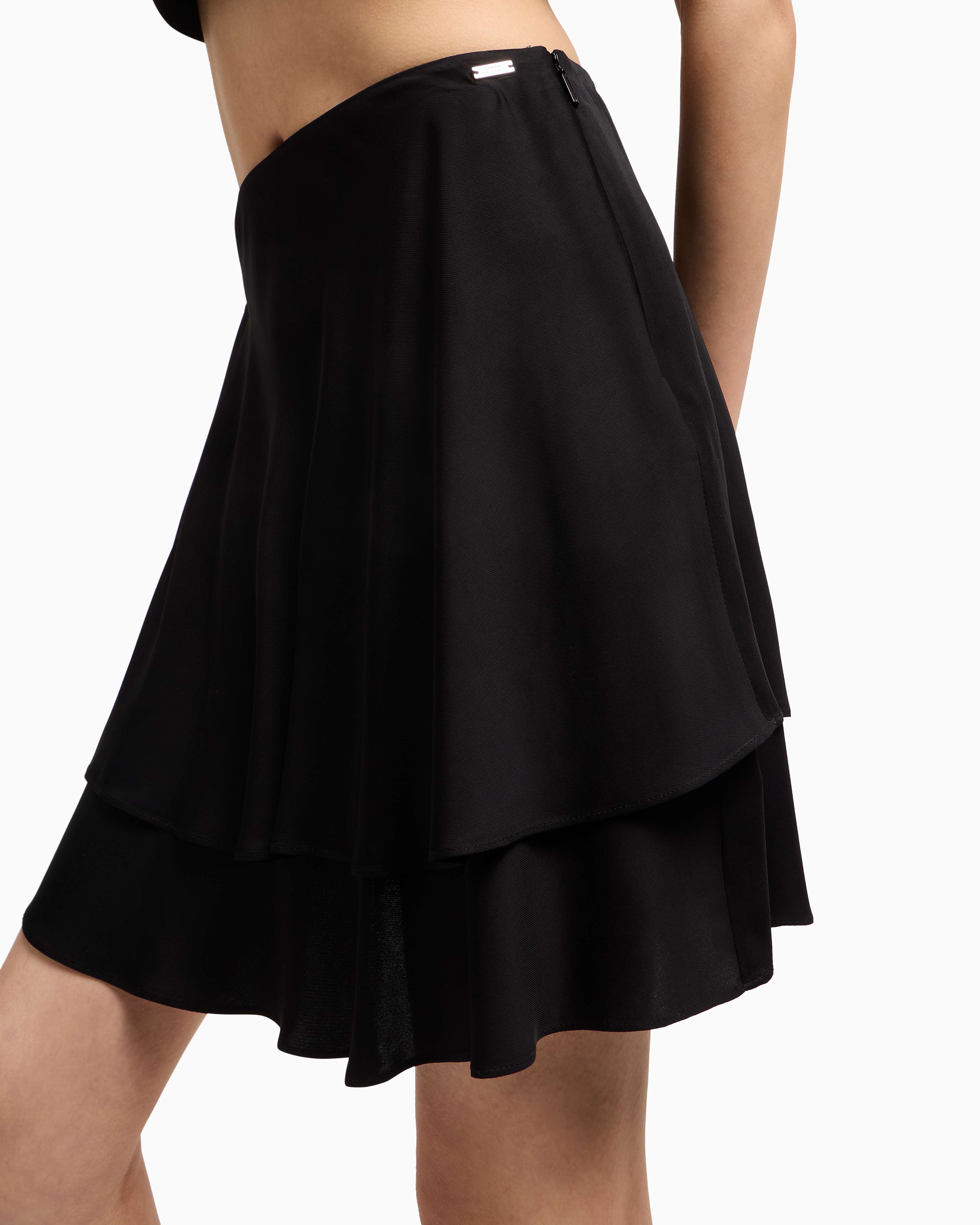 Armani Exchange Cropped T-shirts In Black