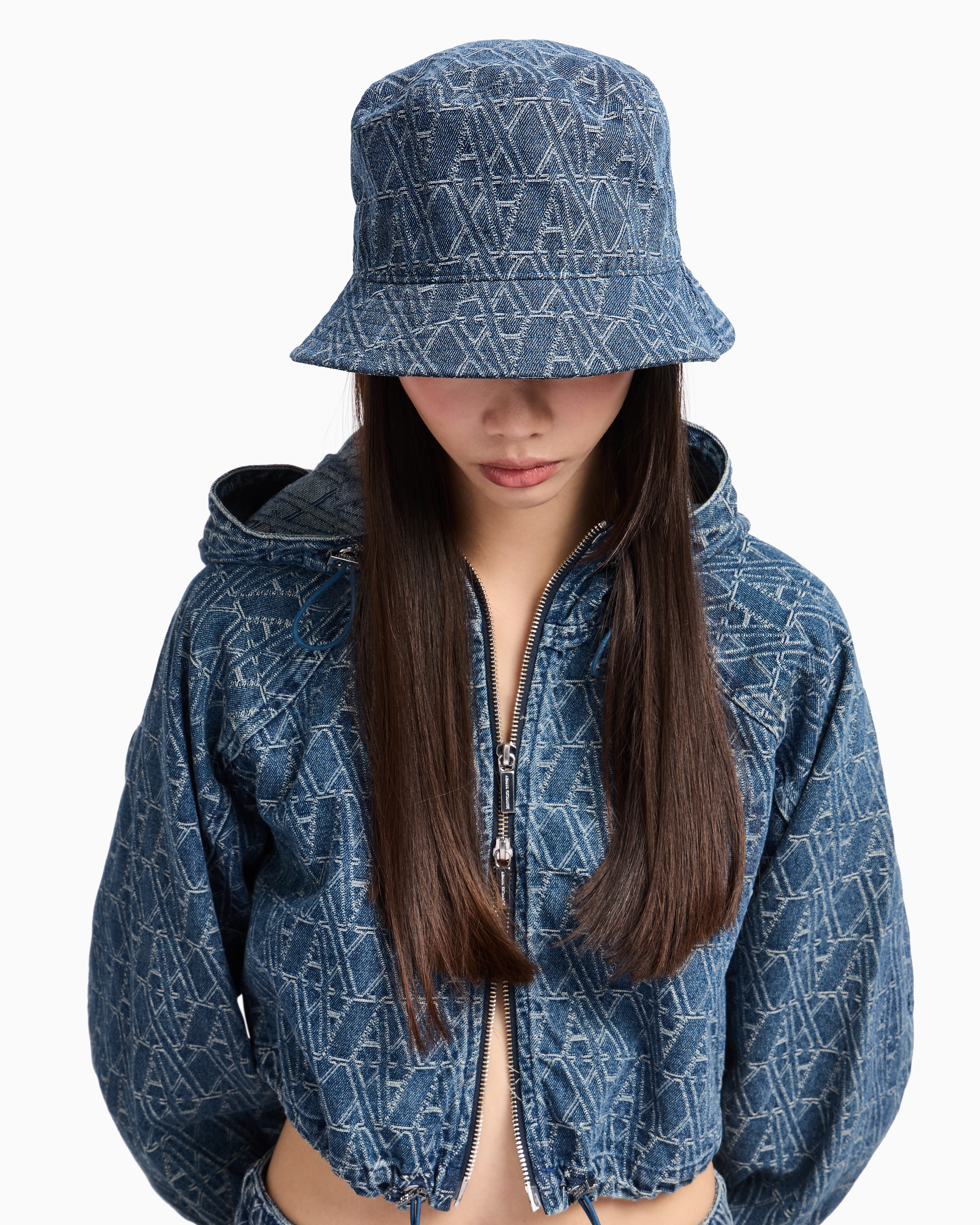 Armani Exchange Bucket Hats In Blue