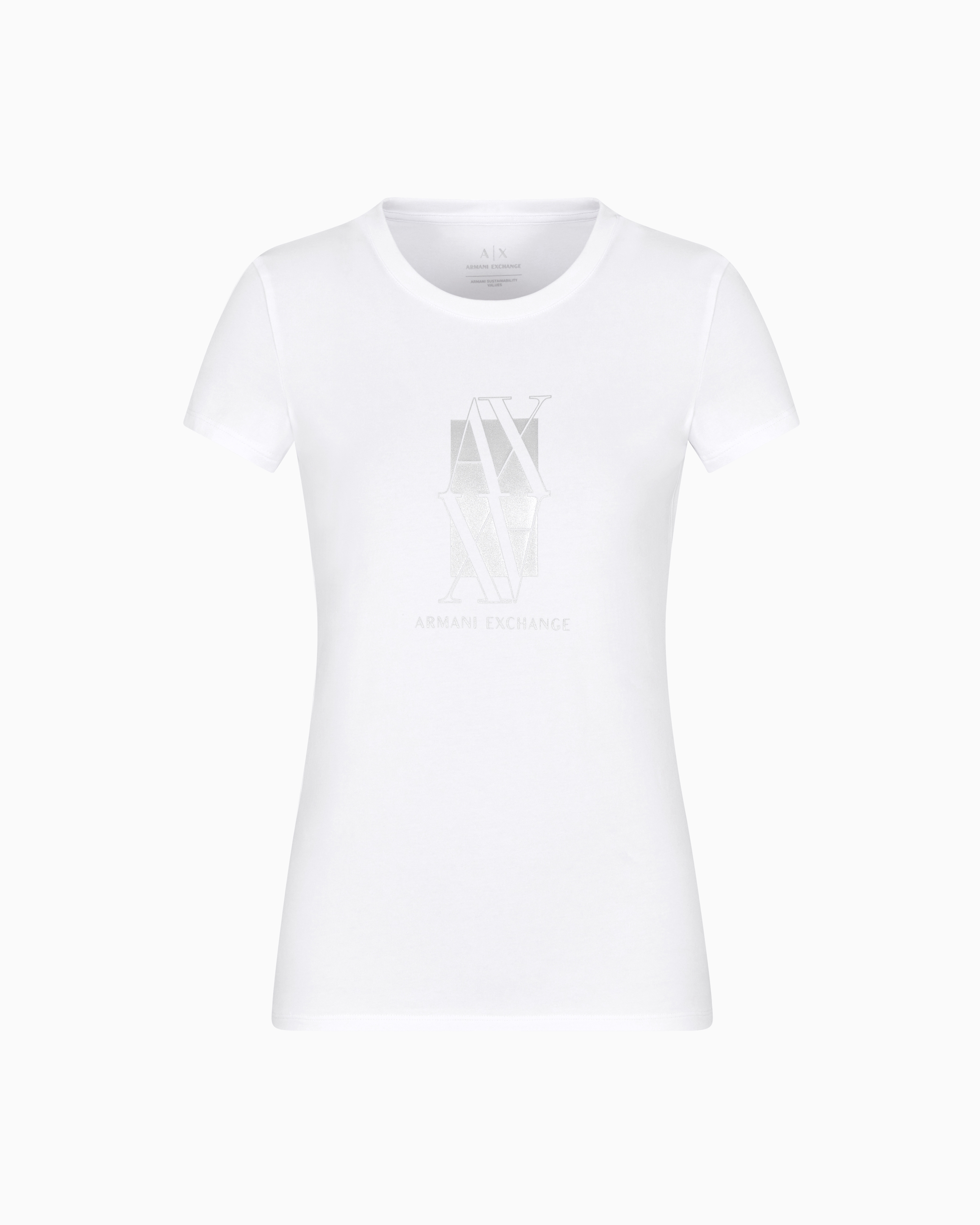 Armani Exchange Slim Fit T-shirts In White