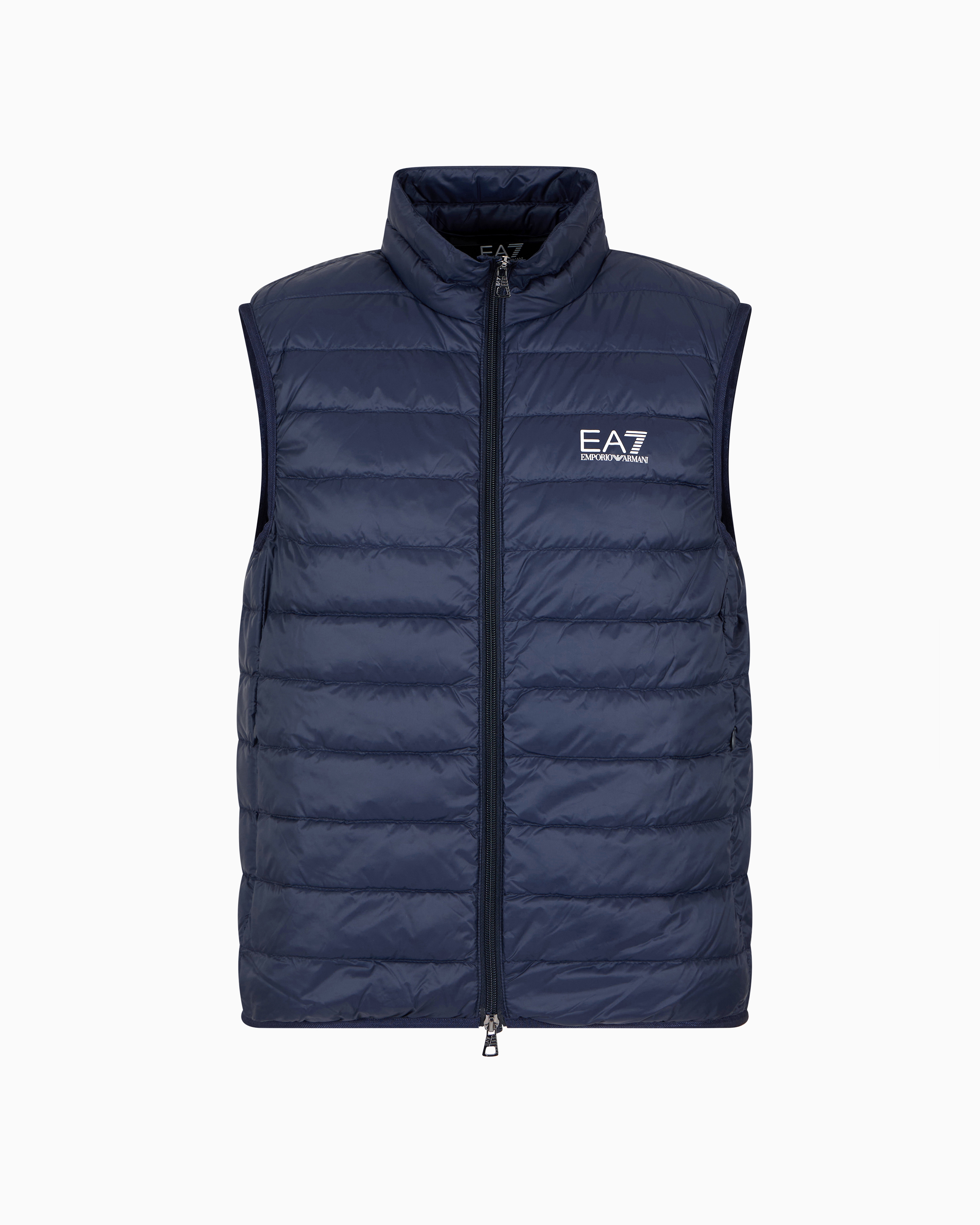 Ea7 Core Identity Packable Gilet In Blue