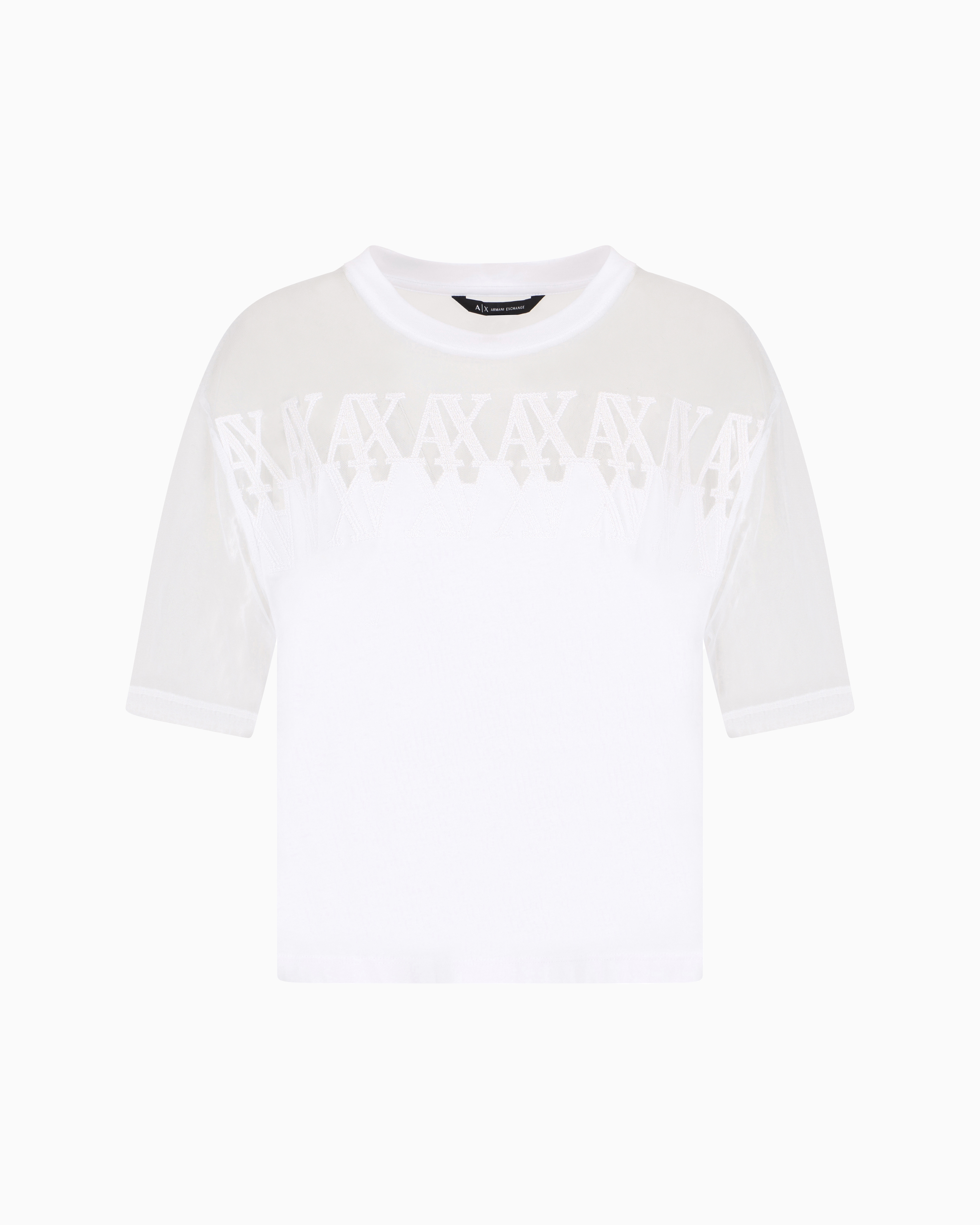 Armani Exchange Cropped T-shirts In White