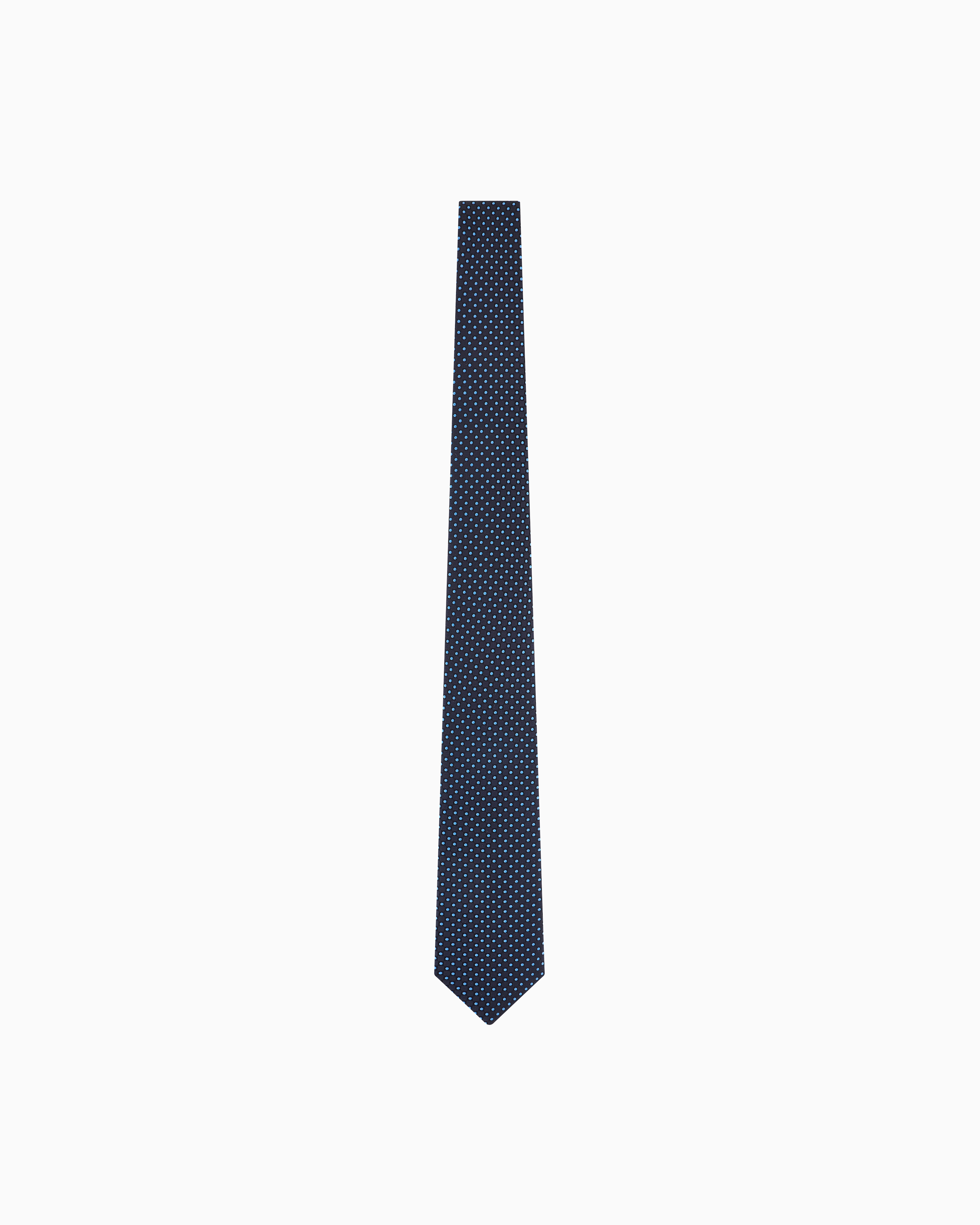 Giorgio Armani Pure Silk Polka-dot Jacquard Tie In Blue