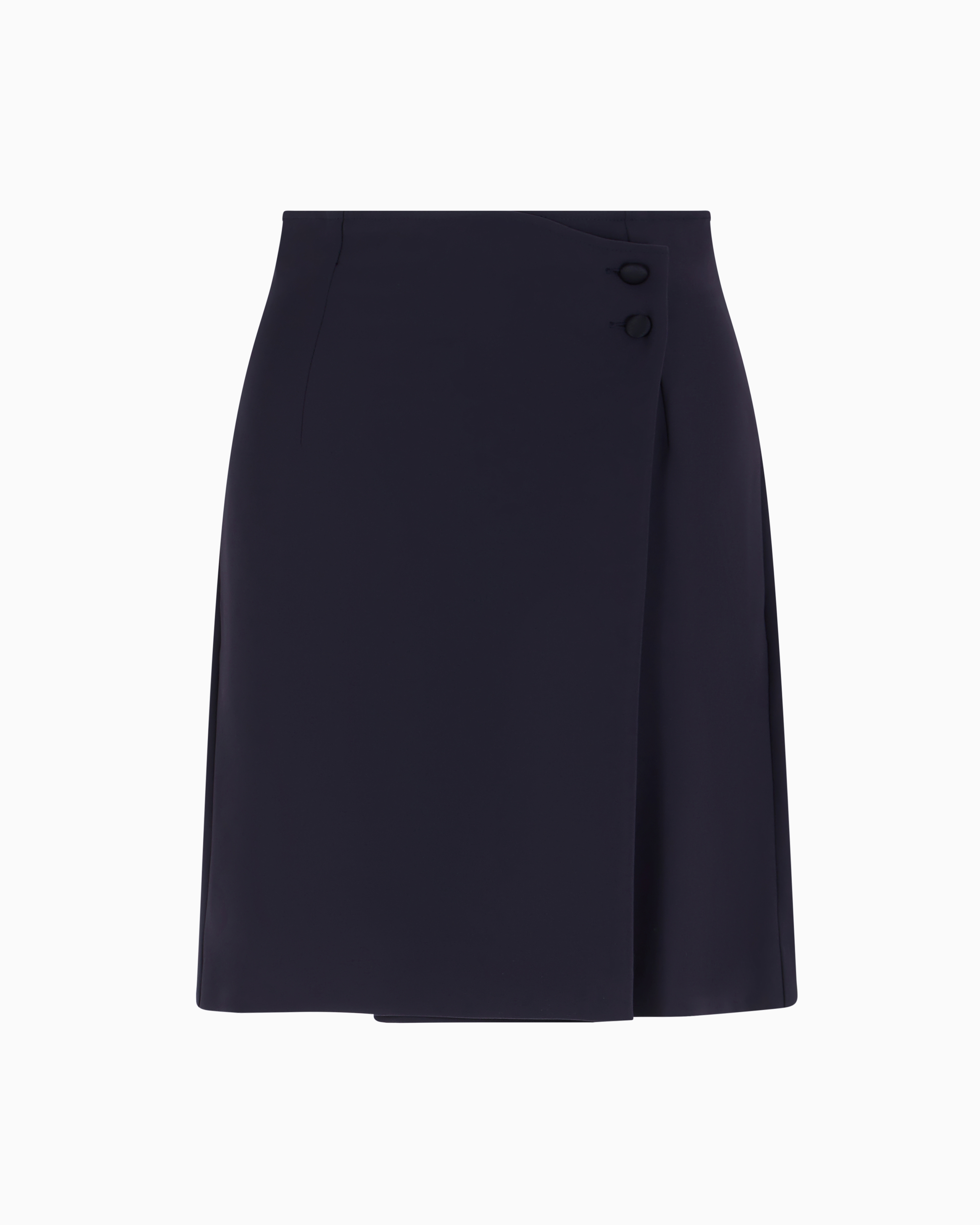 Emporio Armani Technical Cady Culottes In Navy Blue