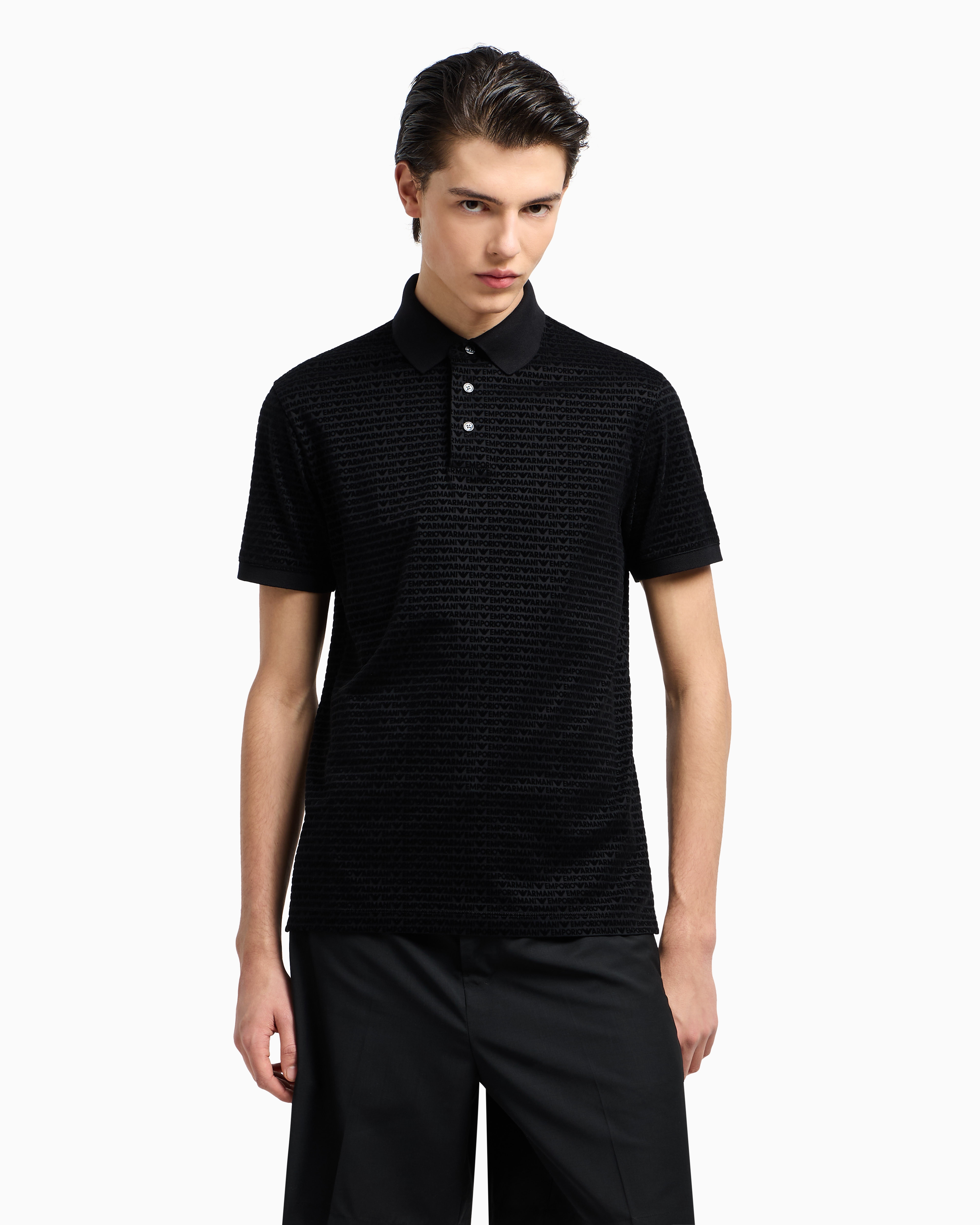 Emporio Armani Official Store Polo Shirts In Black