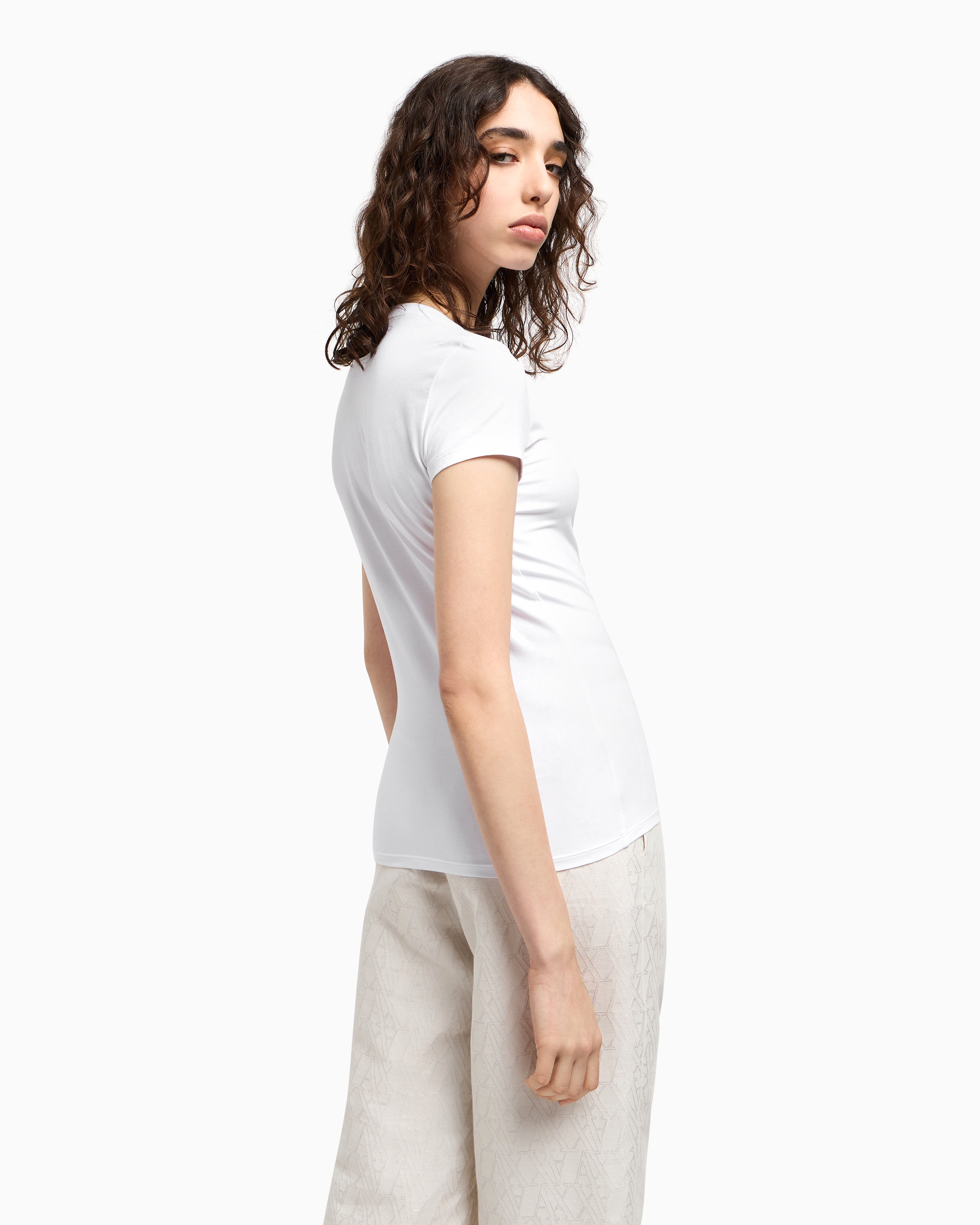 Armani Exchange Slim Fit T-shirts In White
