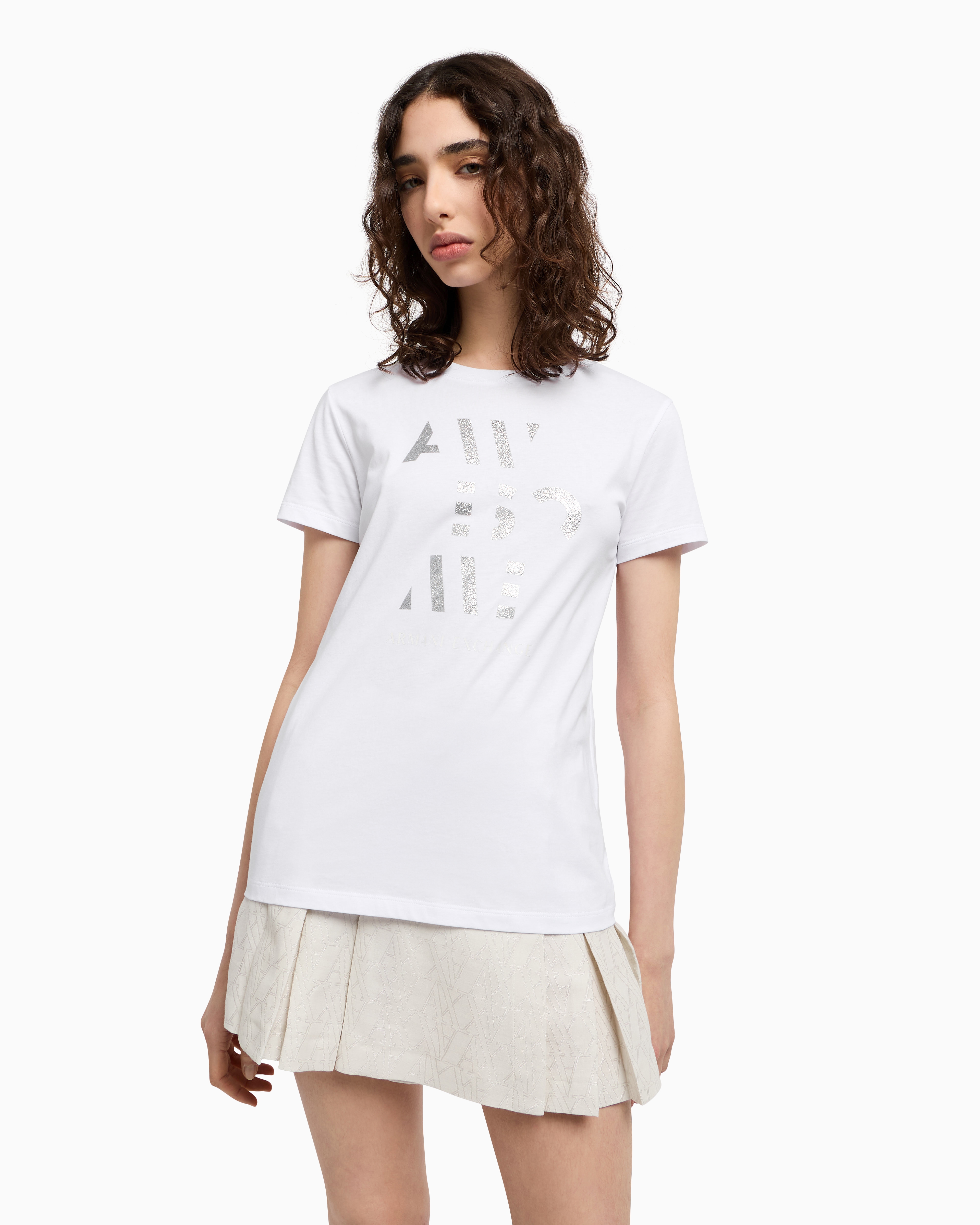 Armani Exchange Regular Fit T-shirts In White