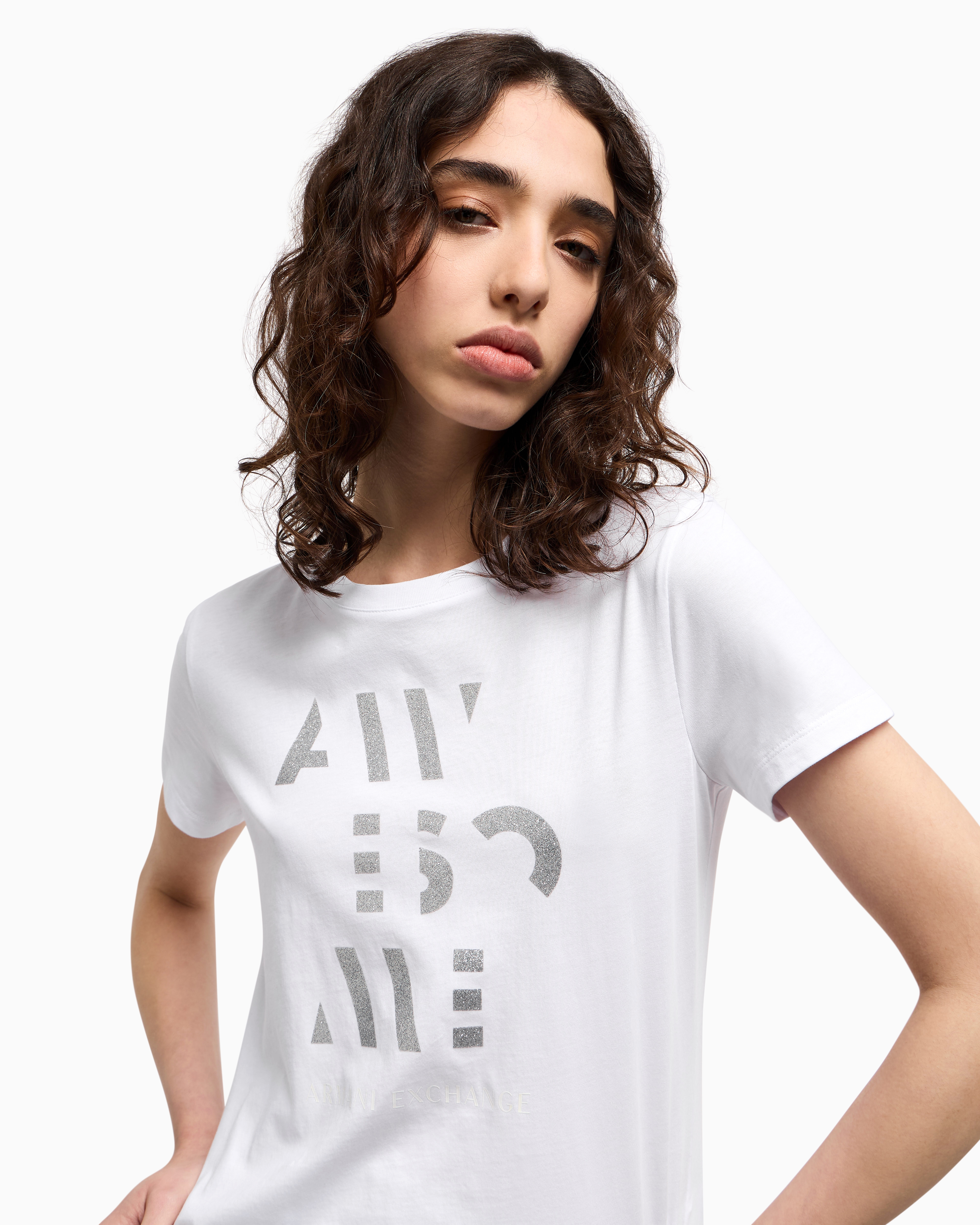 Armani Exchange Regular Fit T-shirts In White