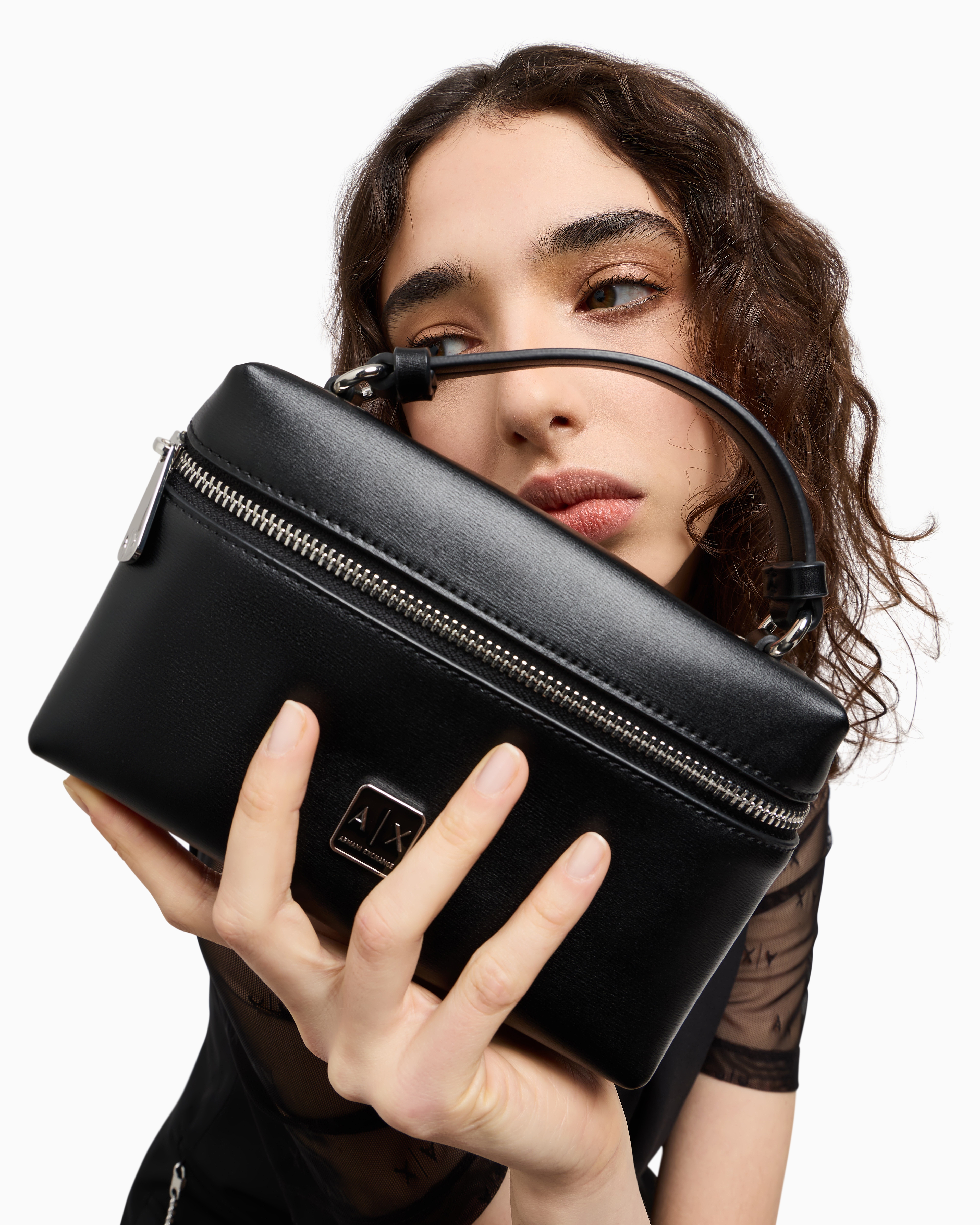 Armani Exchange - Small trunk bag, Woman, Black, Size: TU