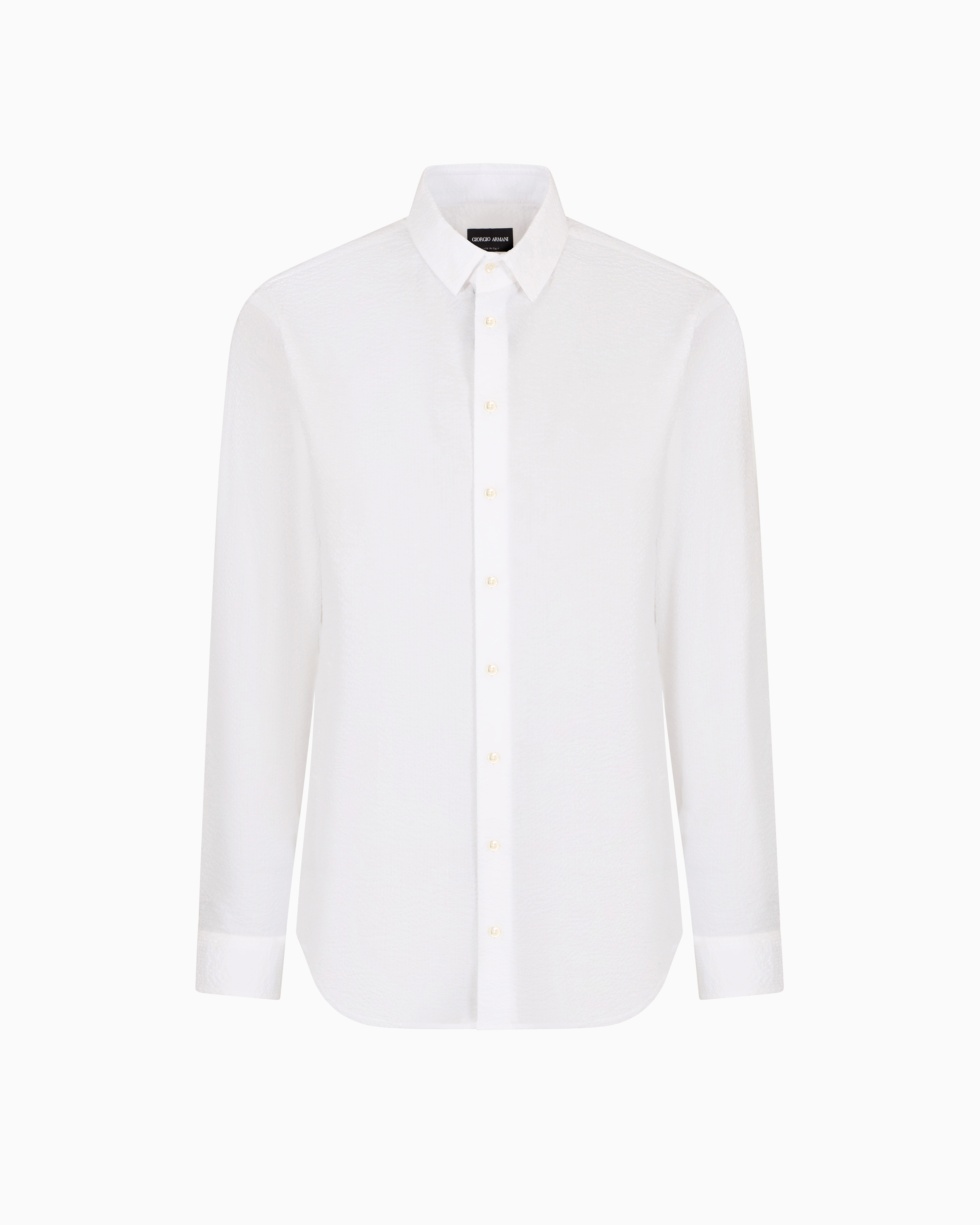 Giorgio Armani Official Store Regular-fit Cotton Shirt In White