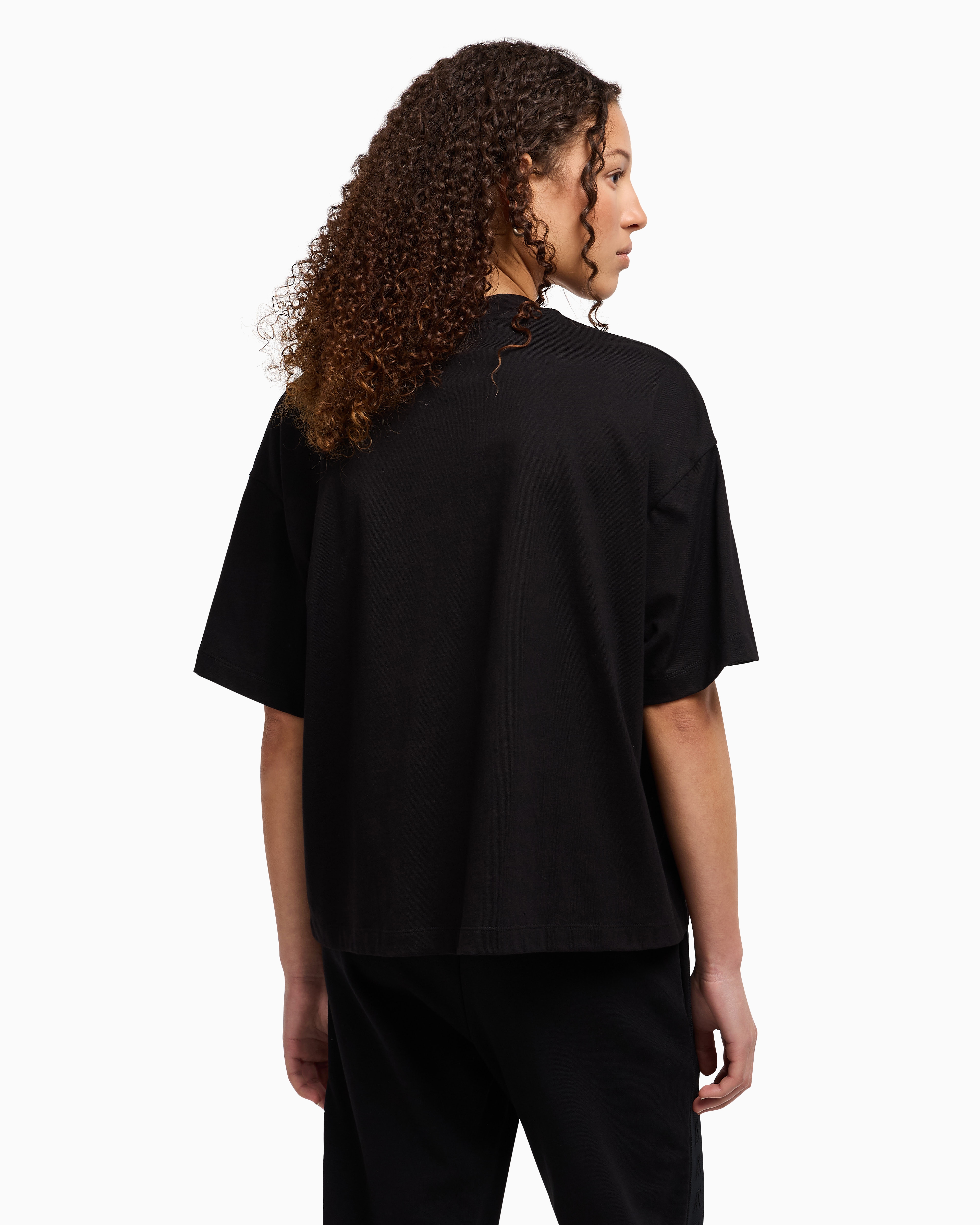 Armani Exchange Relaxed Fit T-shirts In Black