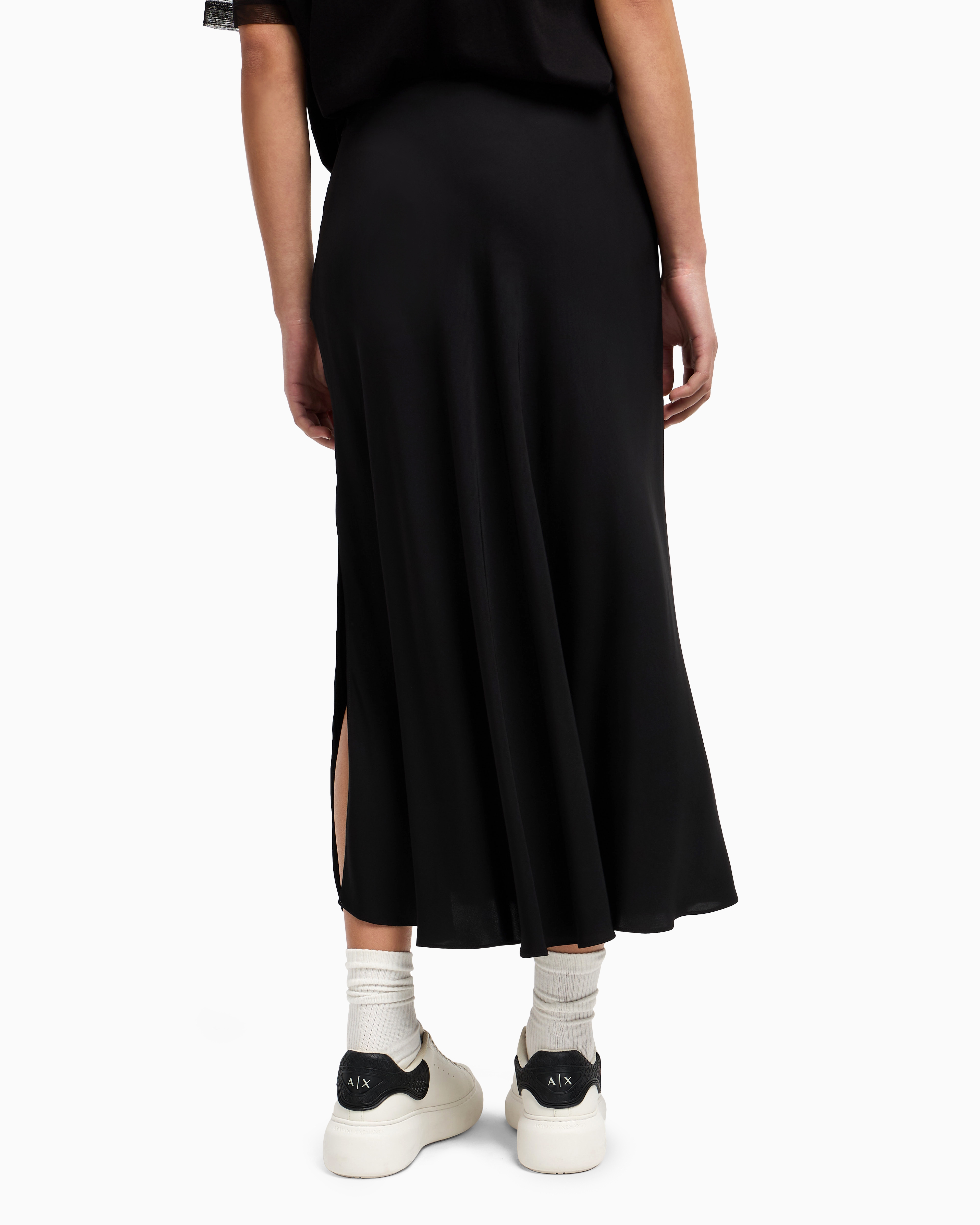 Armani Exchange - Long Skirts, Woman, Black, Size: