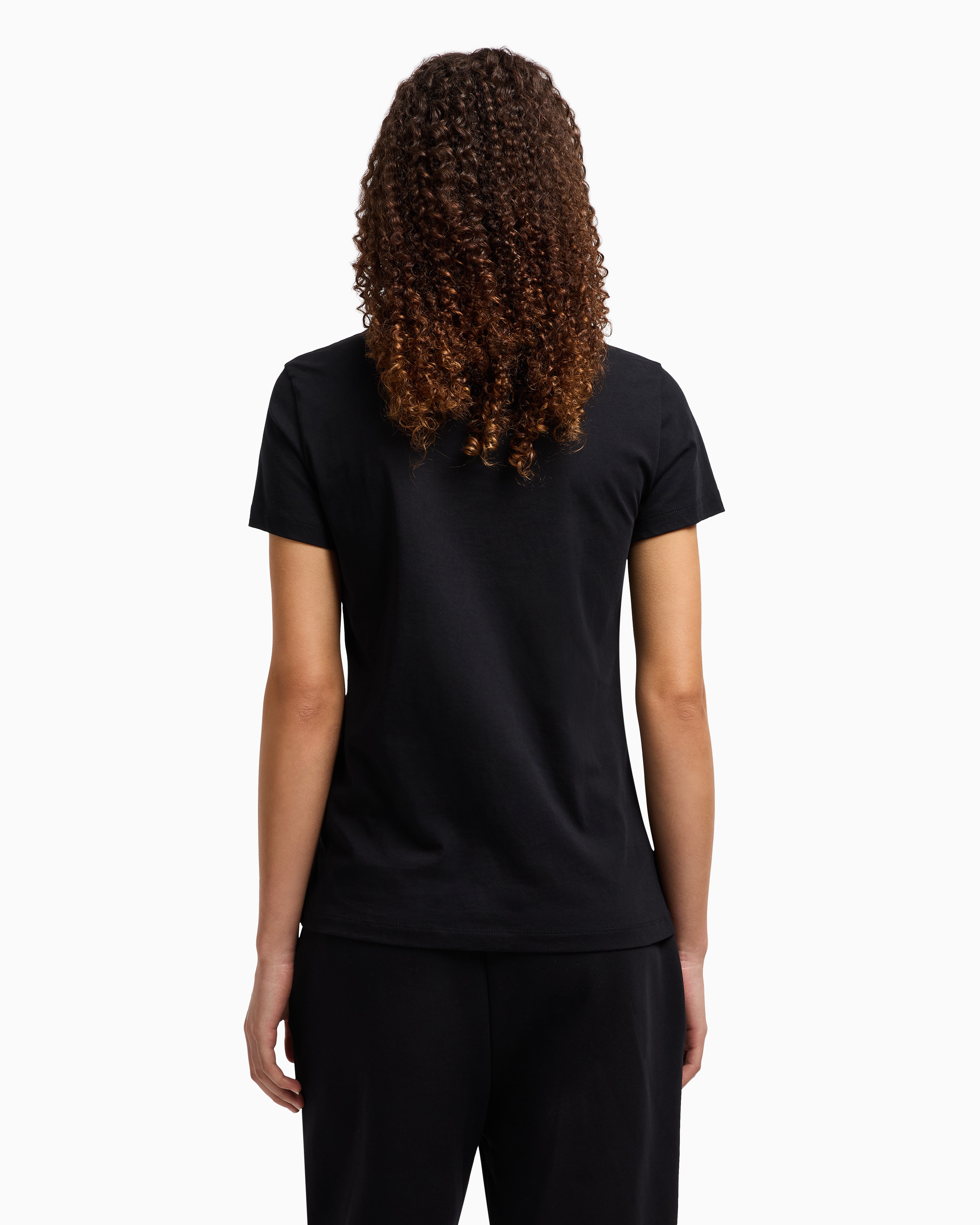 Armani Exchange Regular Fit T-shirts In Black